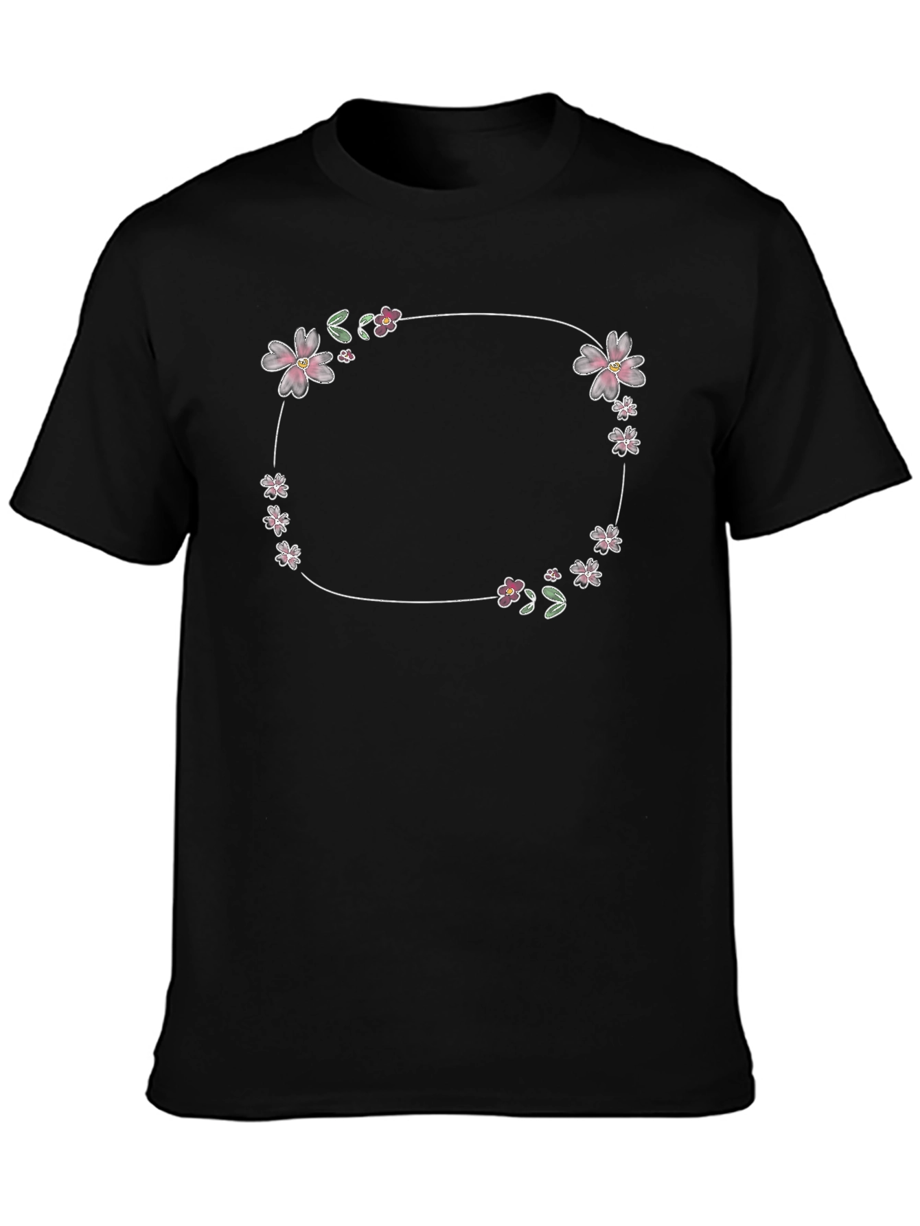 Floral Circle Graphic Tee - Stylish Casual Wear