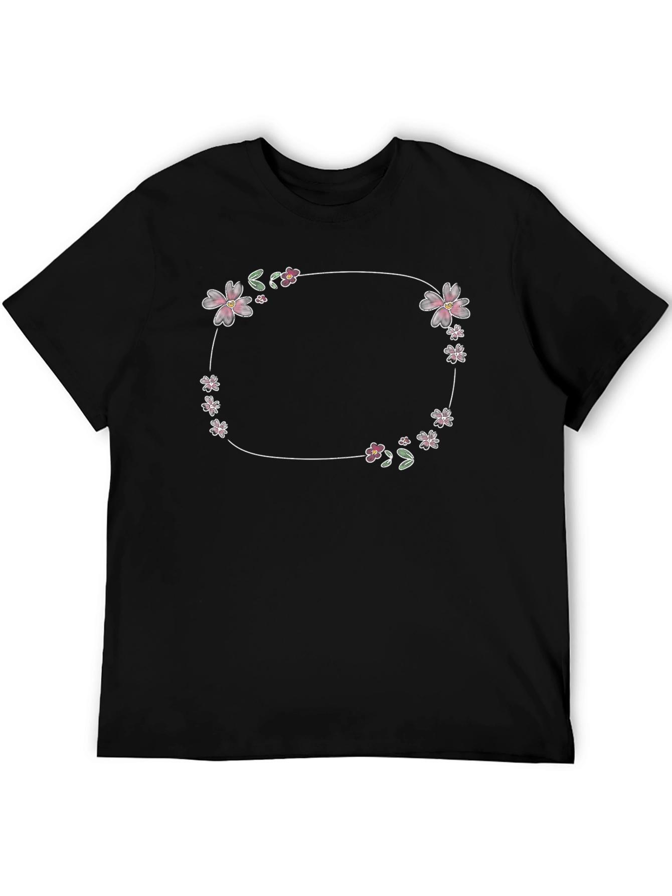 Floral Circle Graphic Tee - Stylish Casual Wear