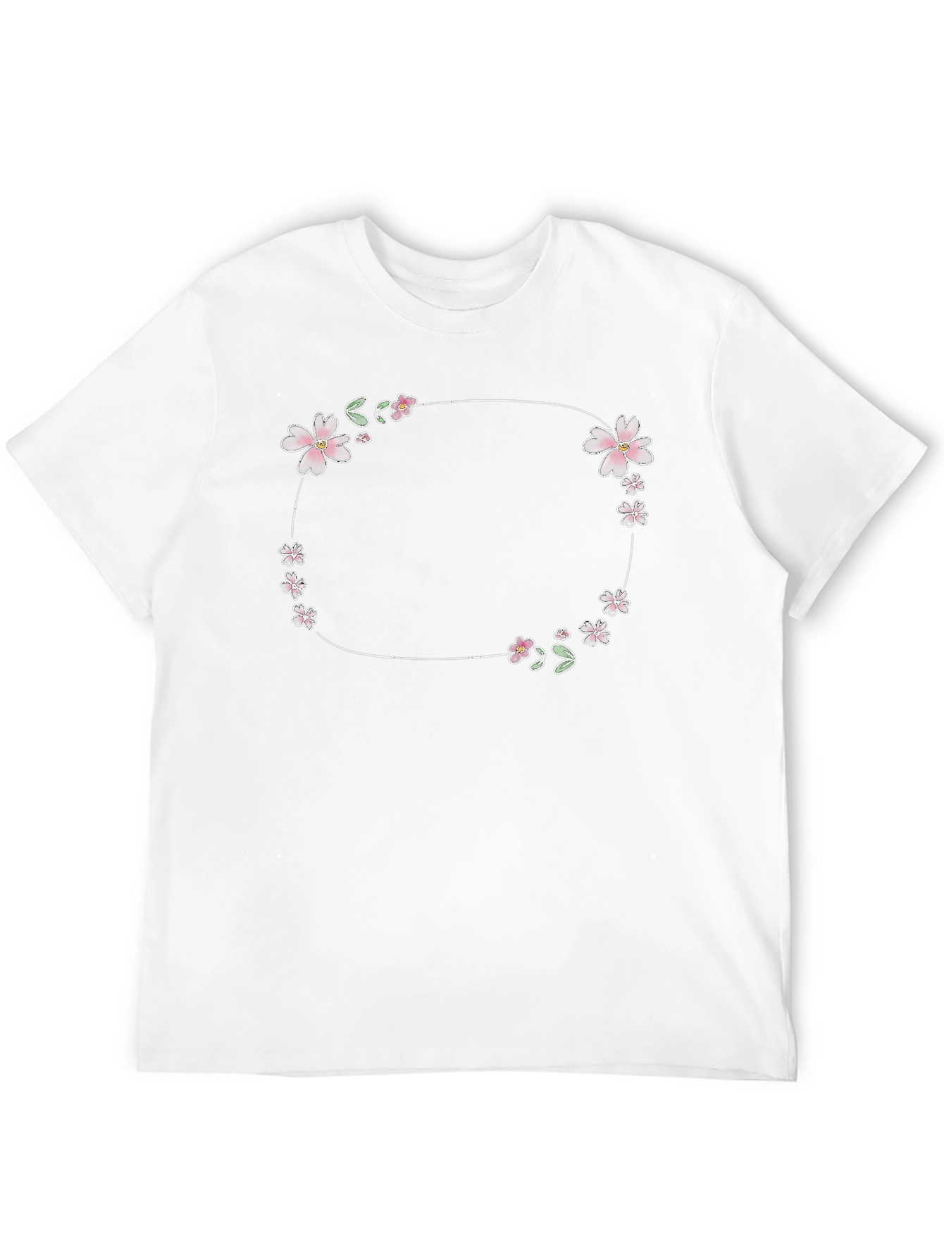 Floral Circle Graphic Tee - Stylish Casual Wear