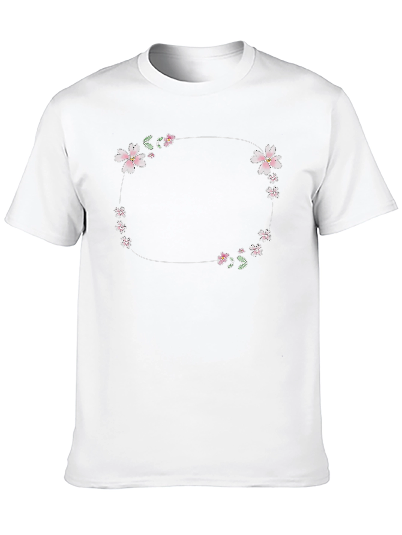 Floral Circle Graphic Tee - Stylish Casual Wear