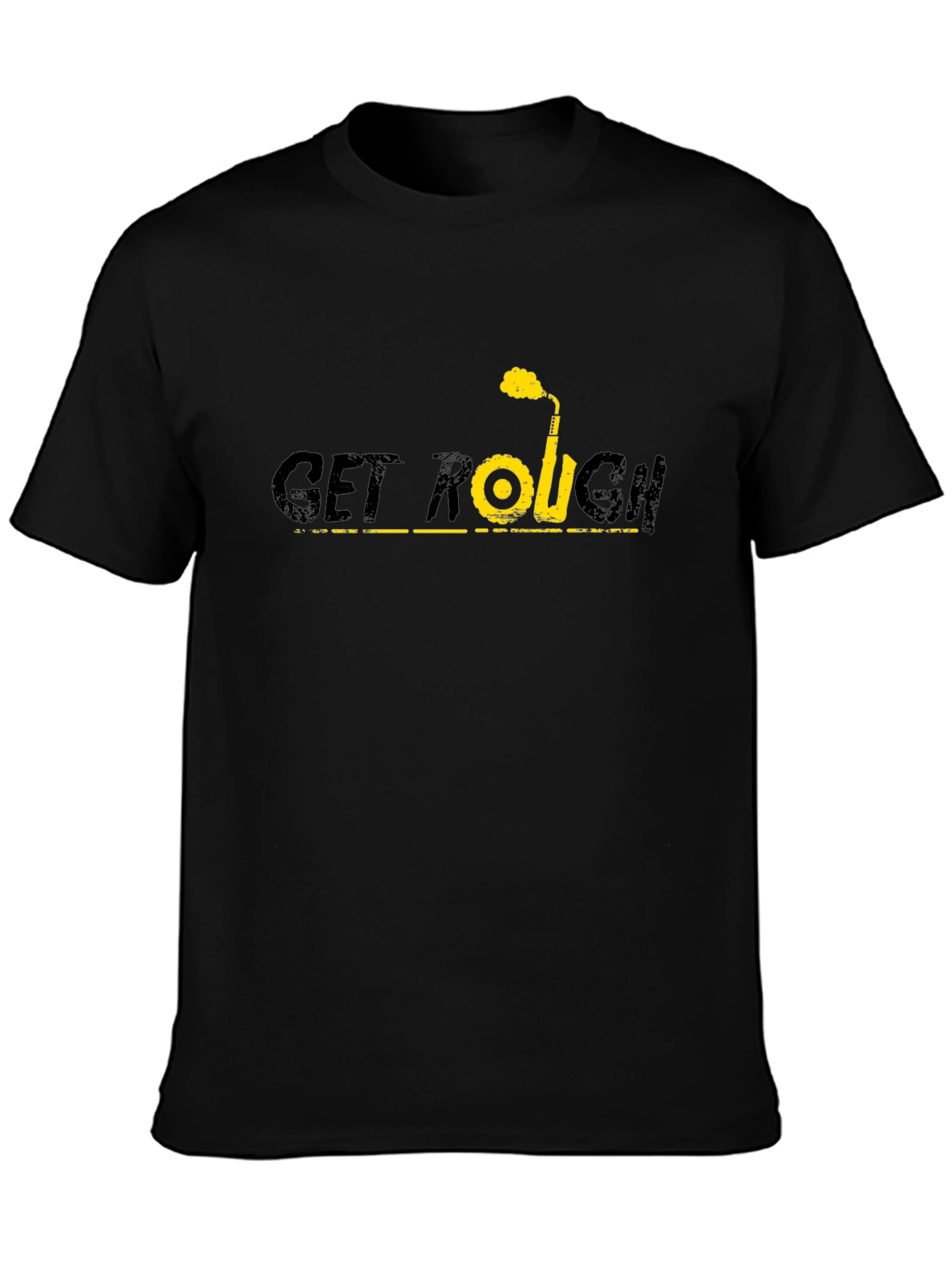 Get Rough Tee - Black Graphic T-Shirt