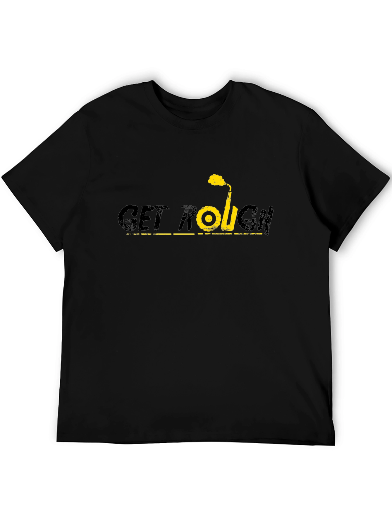 Get Rough Tee - Black Graphic T-Shirt
