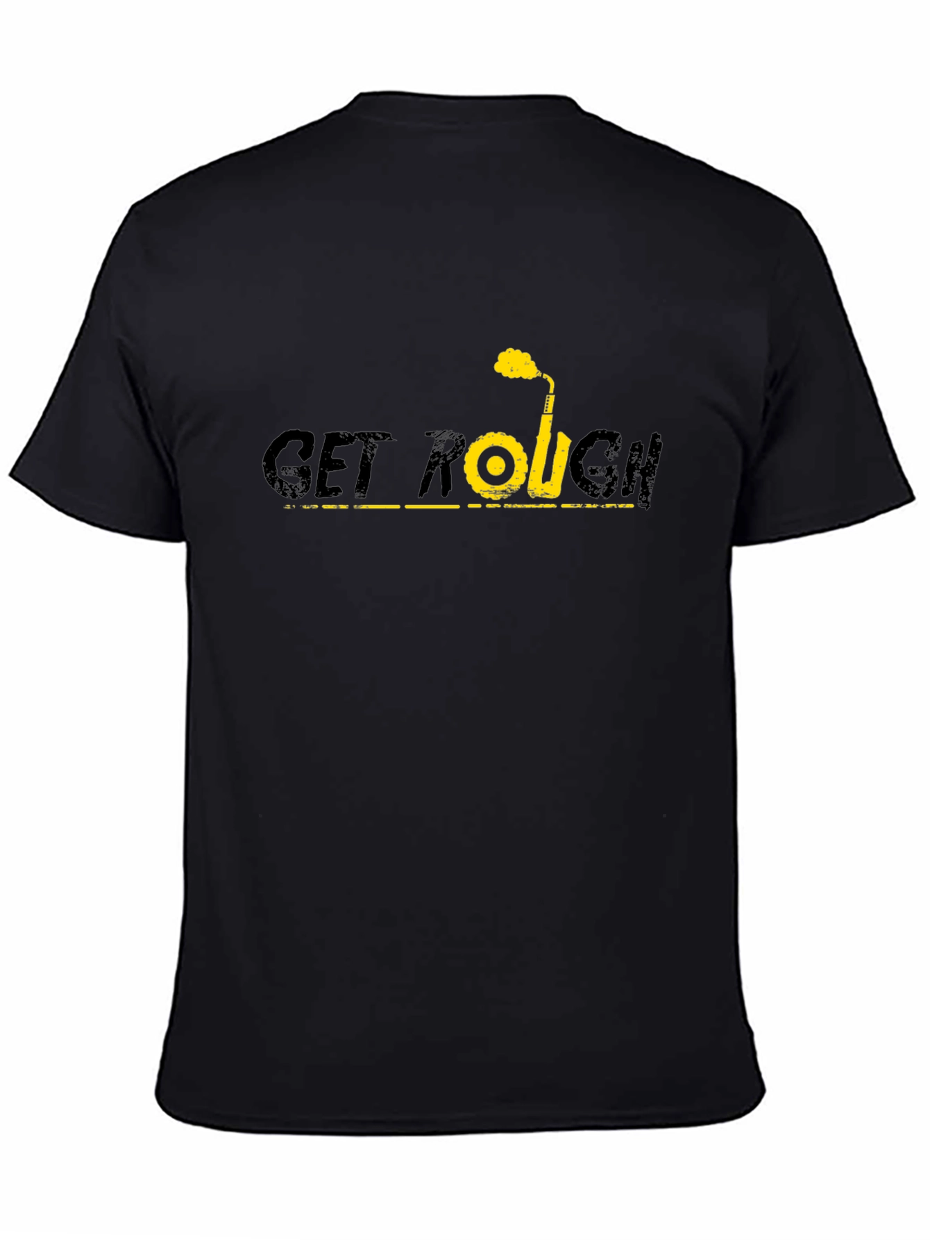 Get Rough Tee - Black Graphic T-Shirt