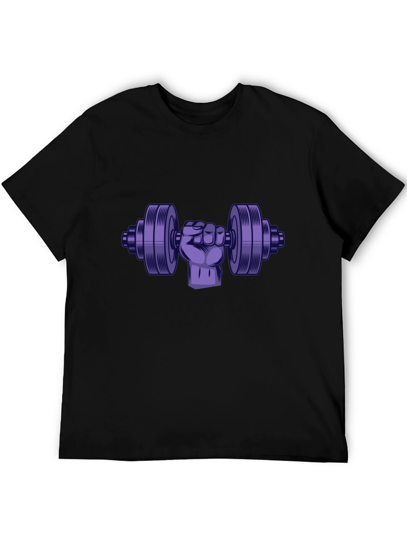 Workout Graphic Tee - Fist Holding Dumbbell