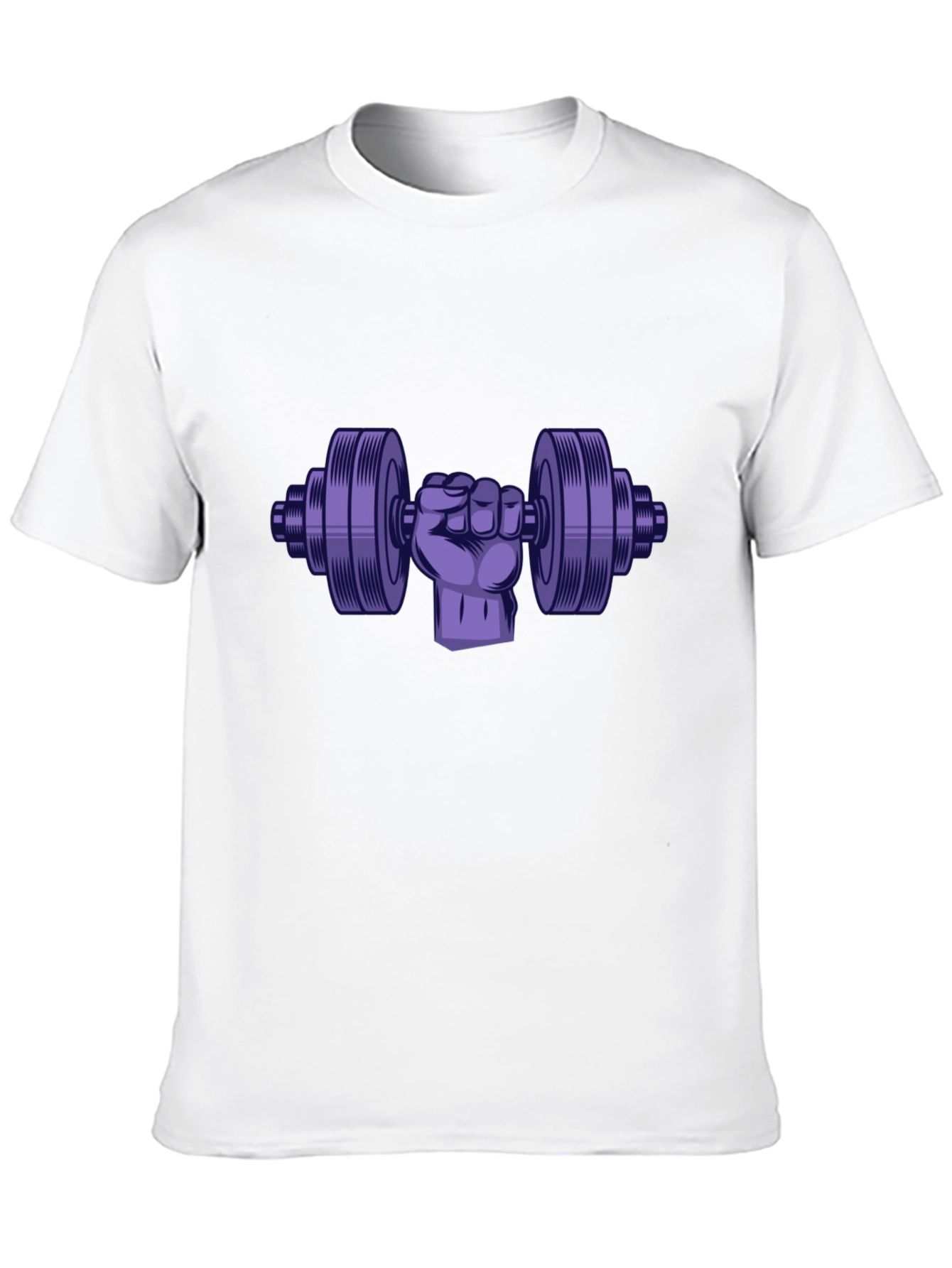 Workout Graphic Tee - Fist Holding Dumbbell