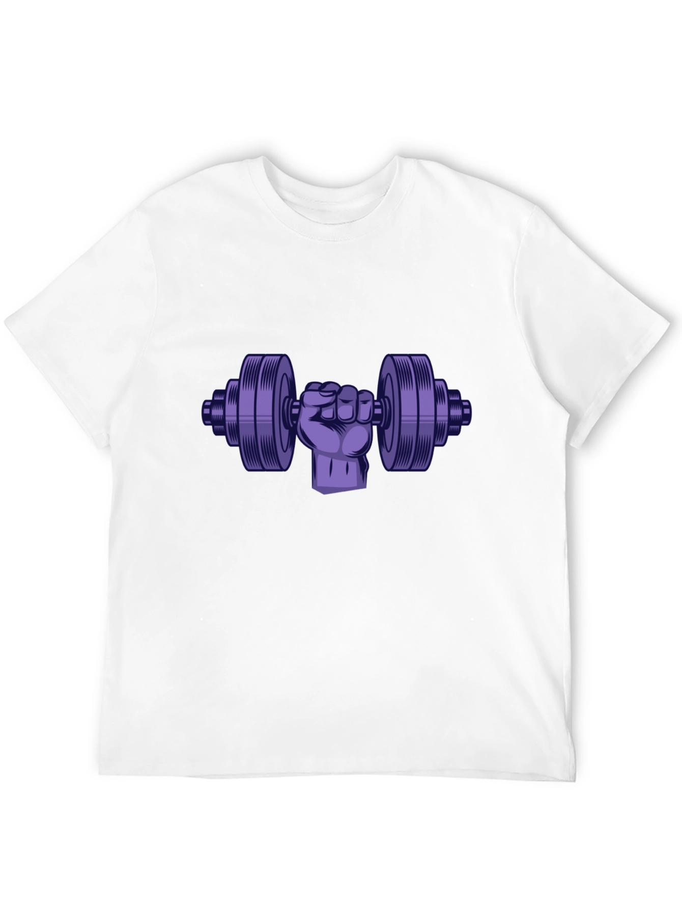 Workout Graphic Tee - Fist Holding Dumbbell