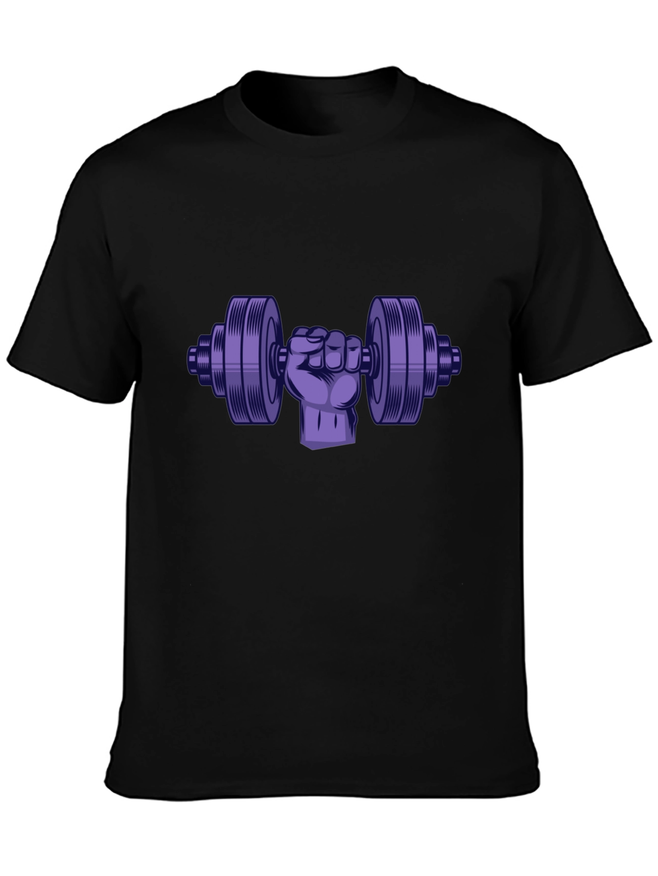 Workout Graphic Tee - Fist Holding Dumbbell