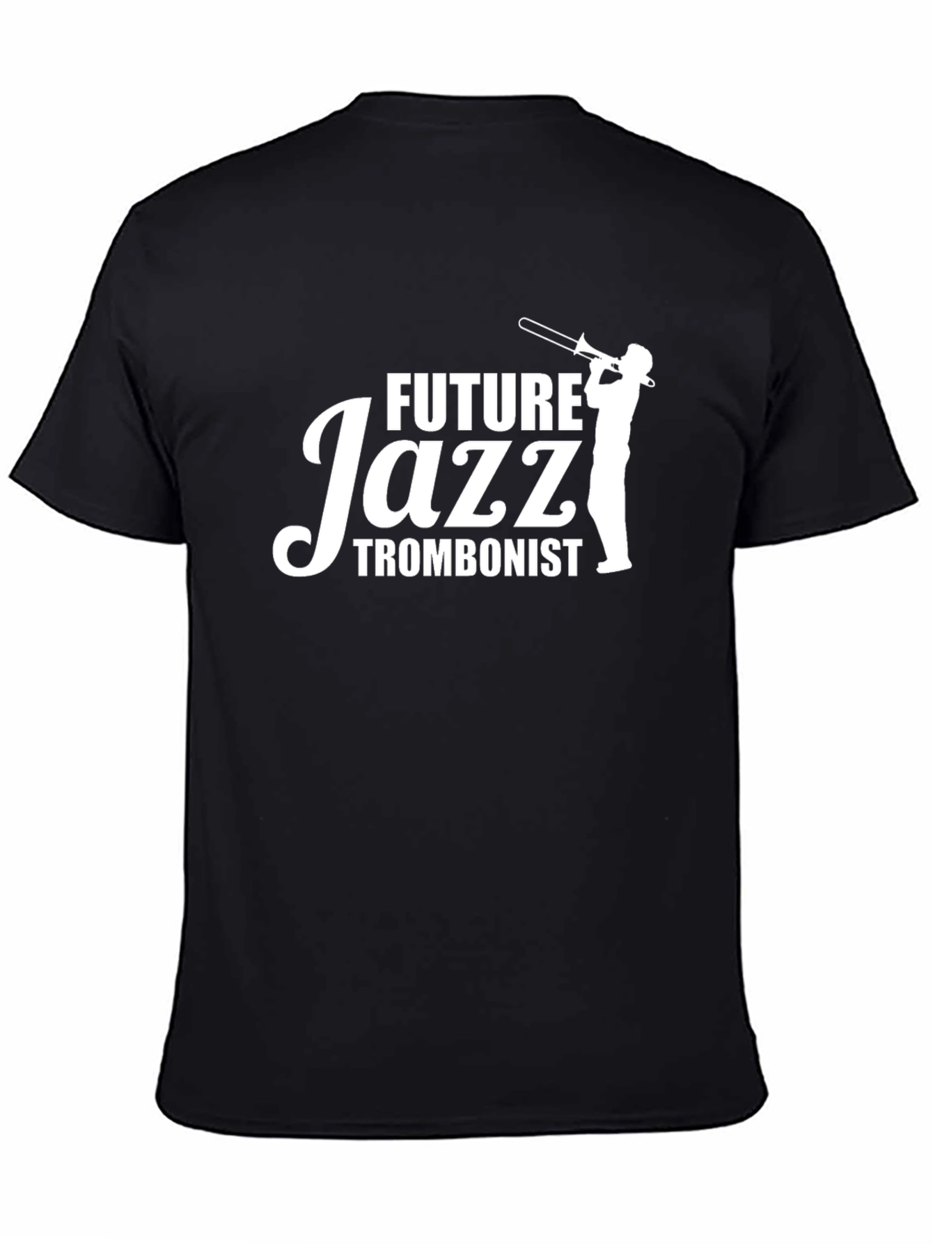 Future Jazz Trombonist Graphic T-Shirt - Black