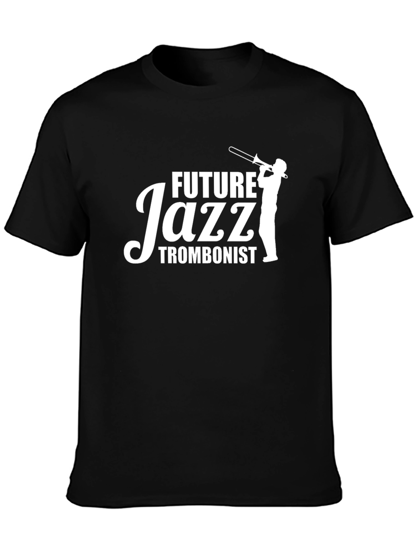 Future Jazz Trombonist Graphic T-Shirt - Black