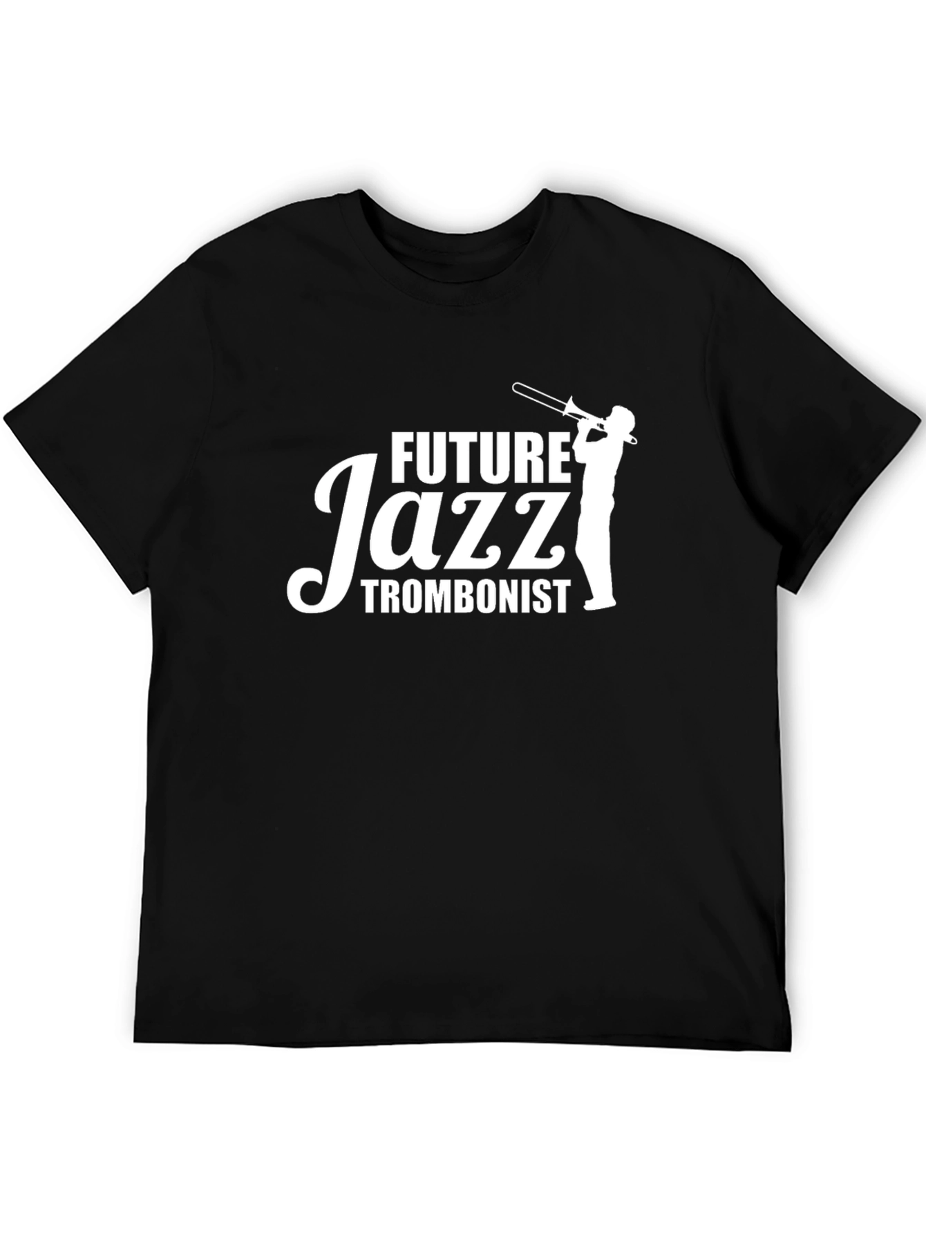 Future Jazz Trombonist Graphic T-Shirt - Black