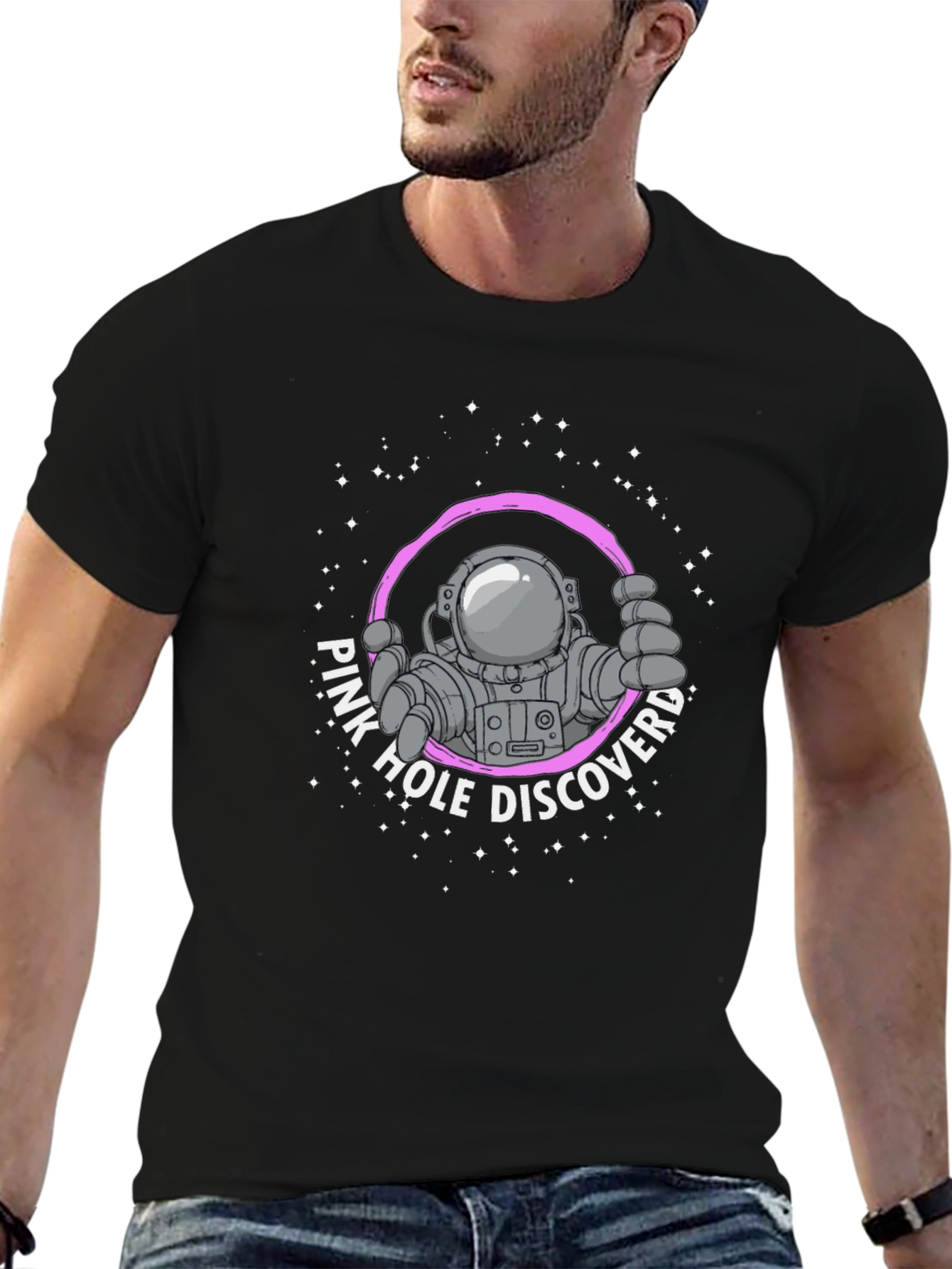 Pink Hole Astronaut T-Shirt