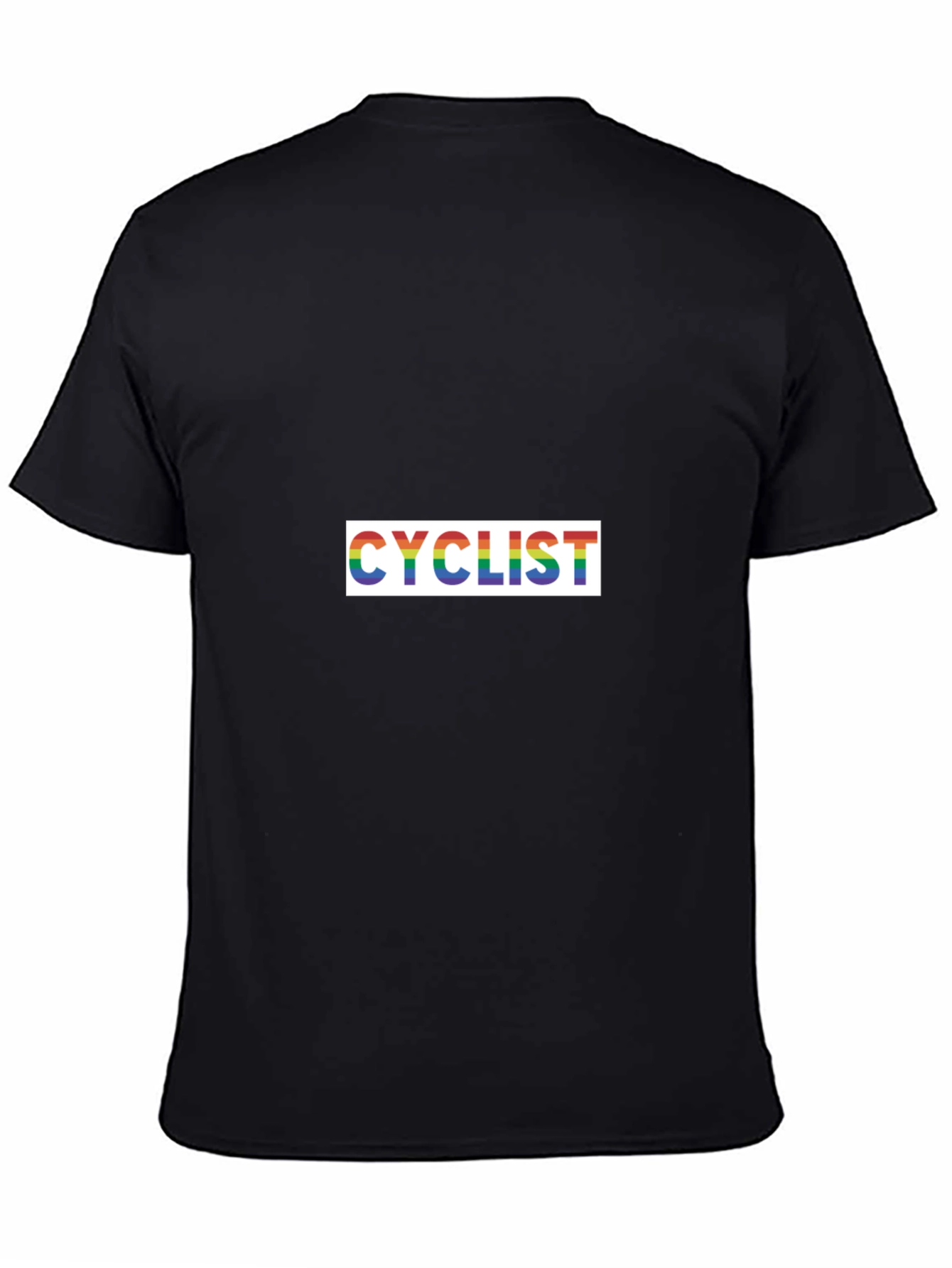 Rainbow Cyclist Graphic Tee - Black