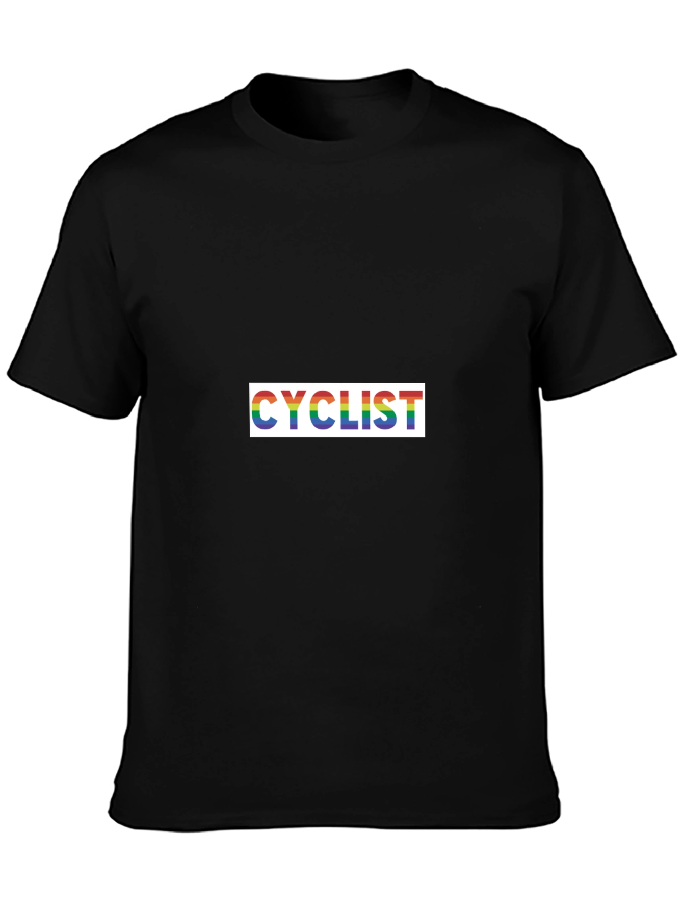 Rainbow Cyclist Graphic Tee - Black