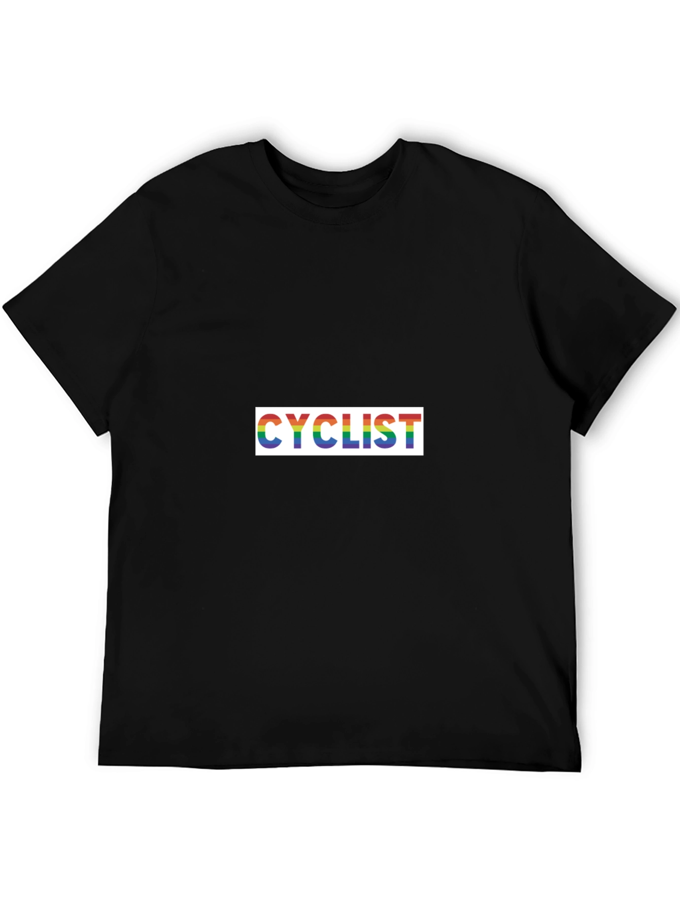 Rainbow Cyclist Graphic Tee - Black