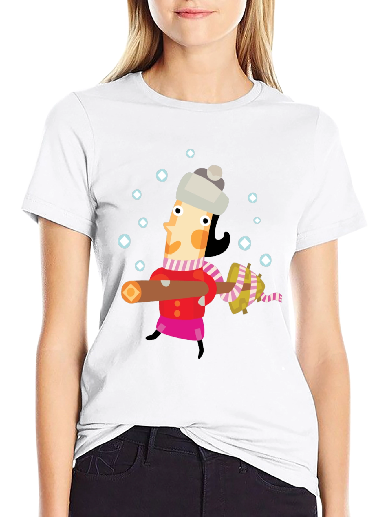 Whimsical Winter Lumberjack Graphic Tee