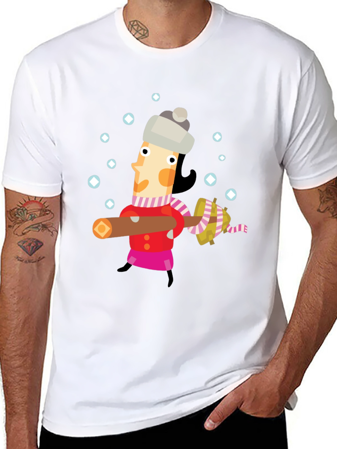 Whimsical Winter Lumberjack Graphic Tee