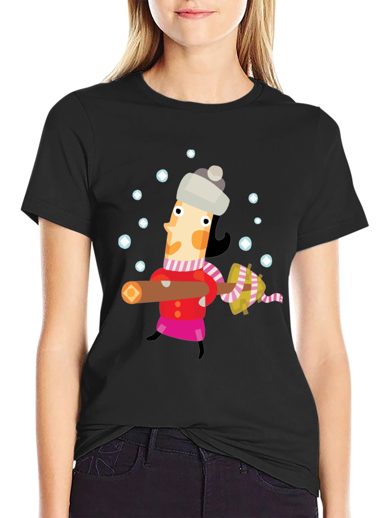 Whimsical Winter Lumberjack Graphic Tee