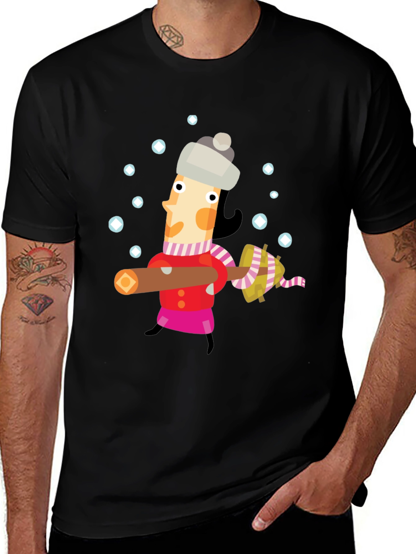 Whimsical Winter Lumberjack Graphic Tee