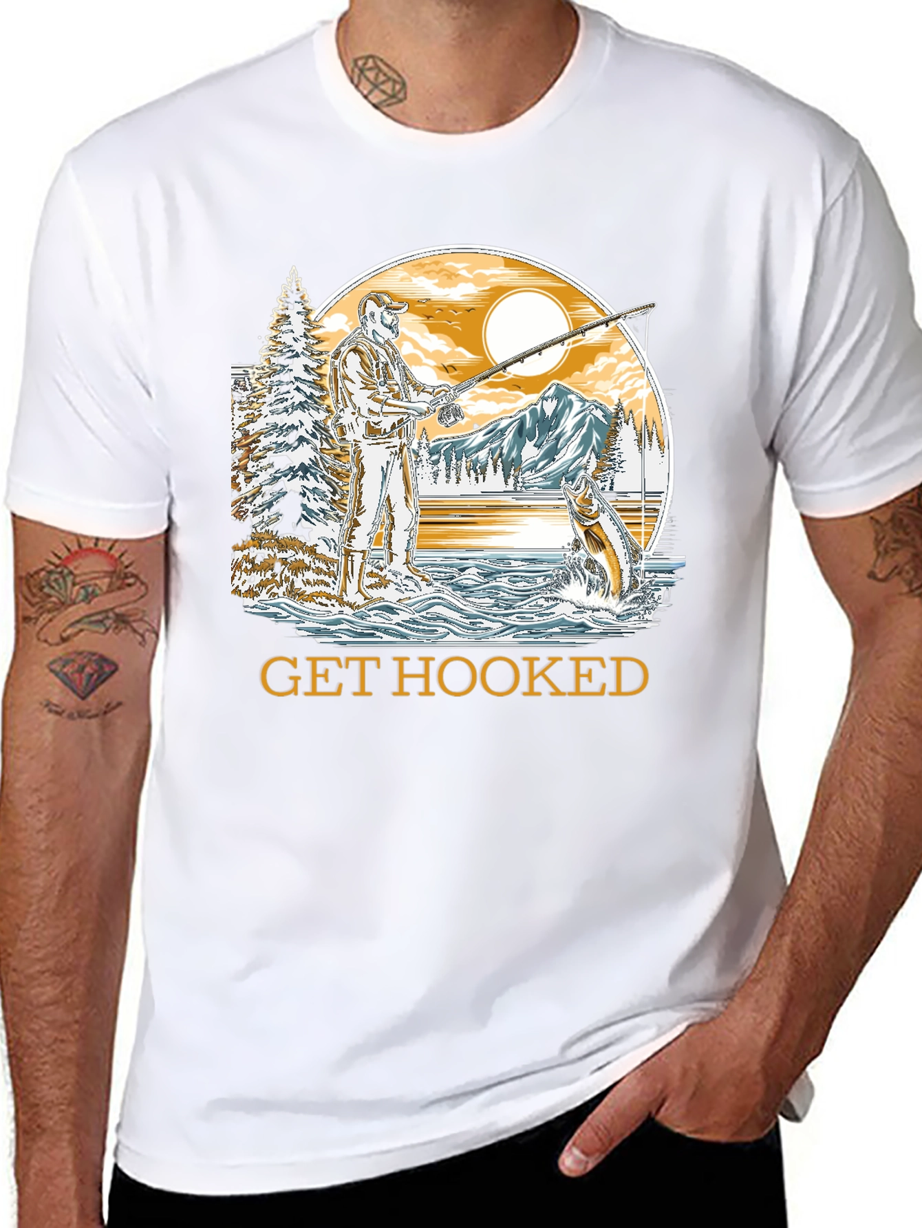 Get Hooked Fishing T-Shirt