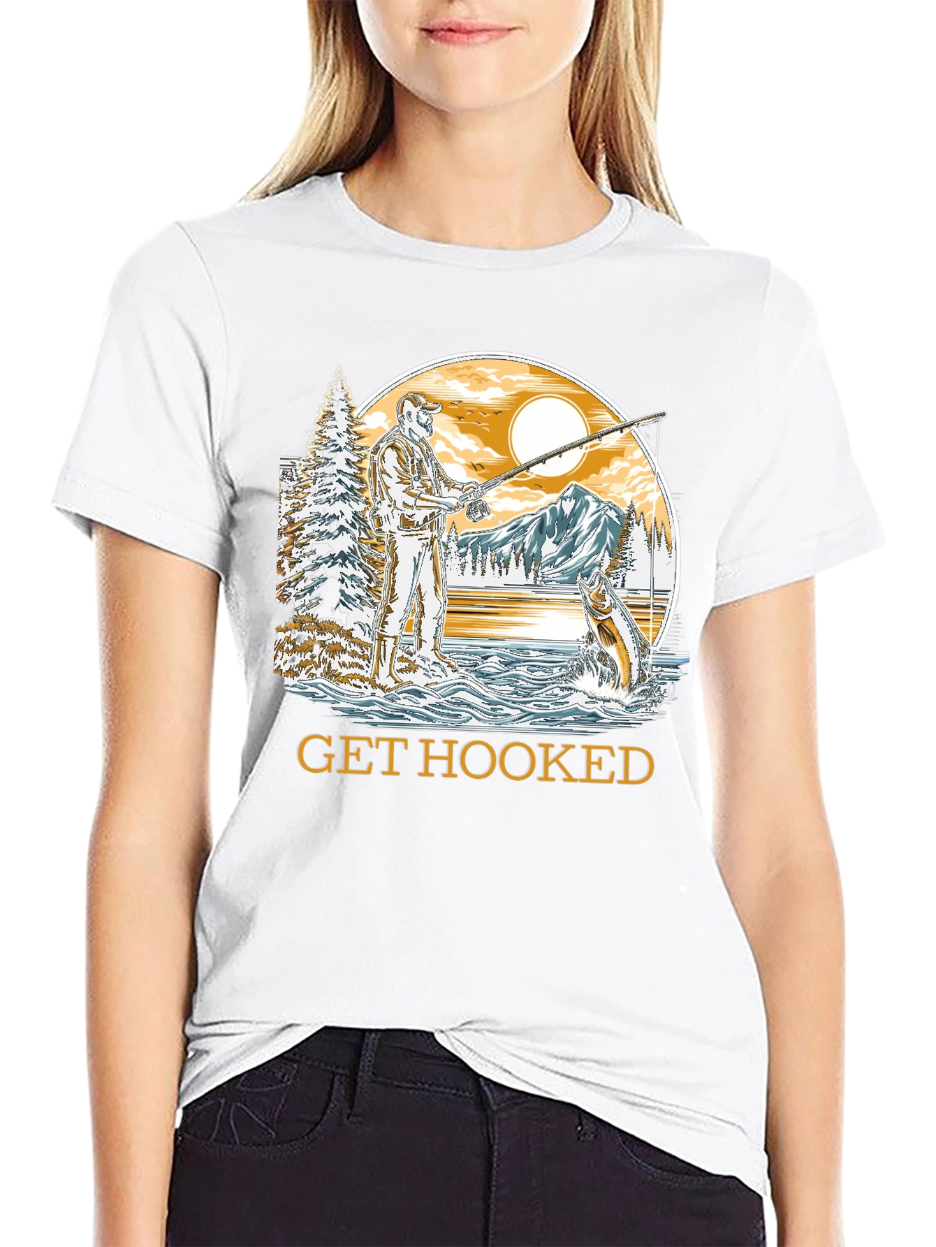 Get Hooked Fishing T-Shirt