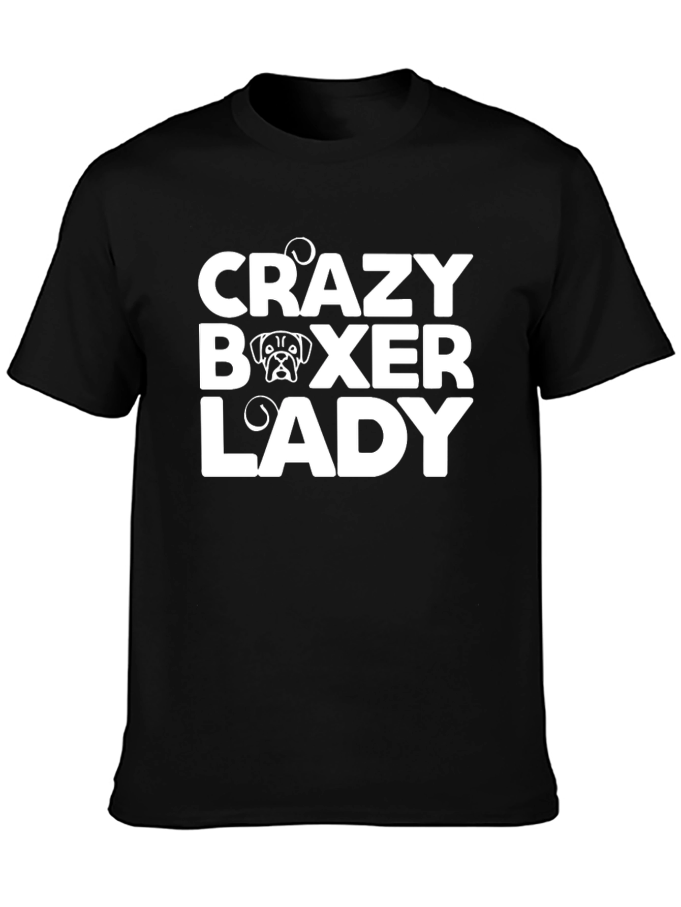 Crazy Boxer Lady T-Shirt - Dog Lover Tee