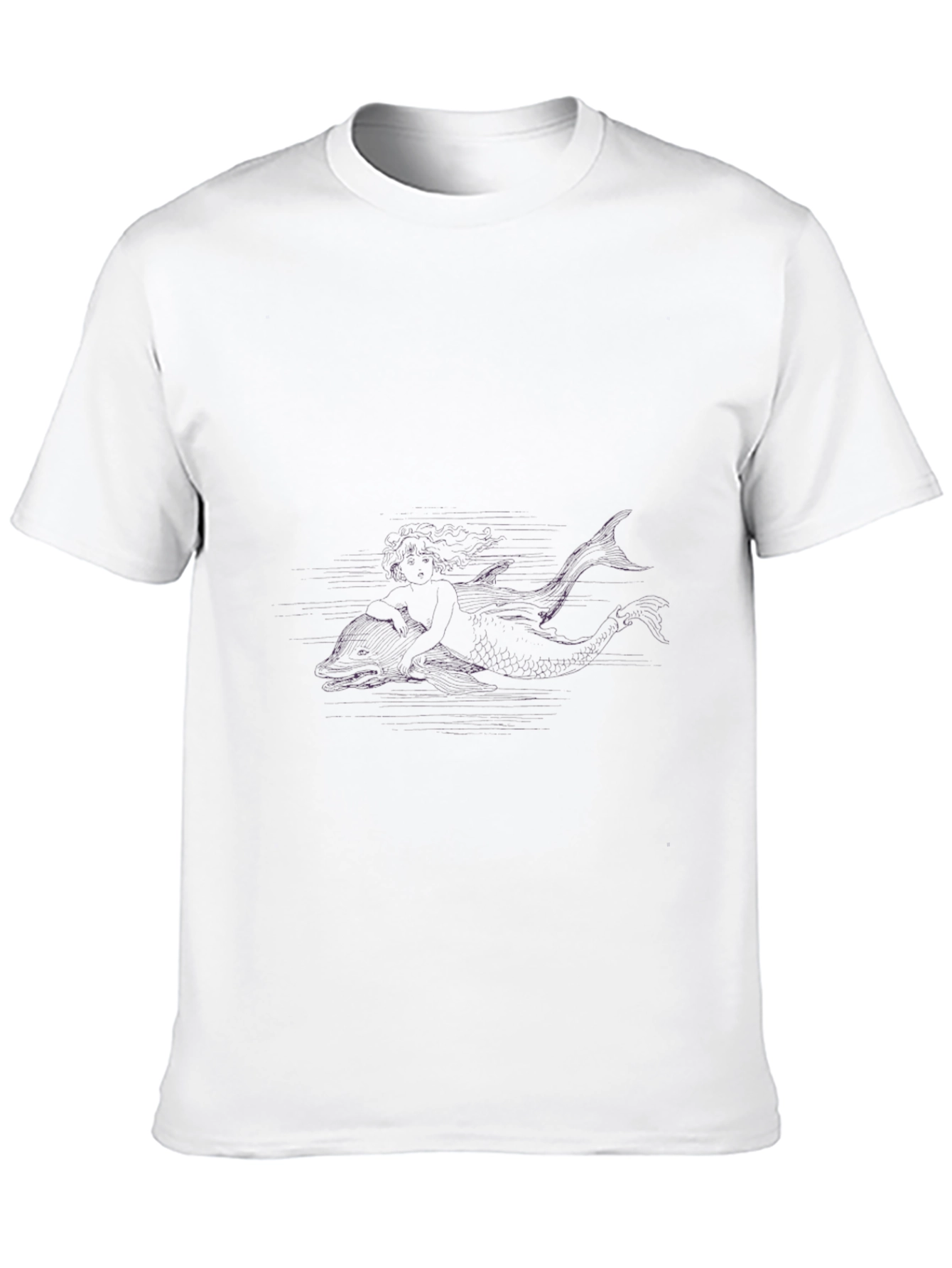 Black T-Shirt with Mermaid Design