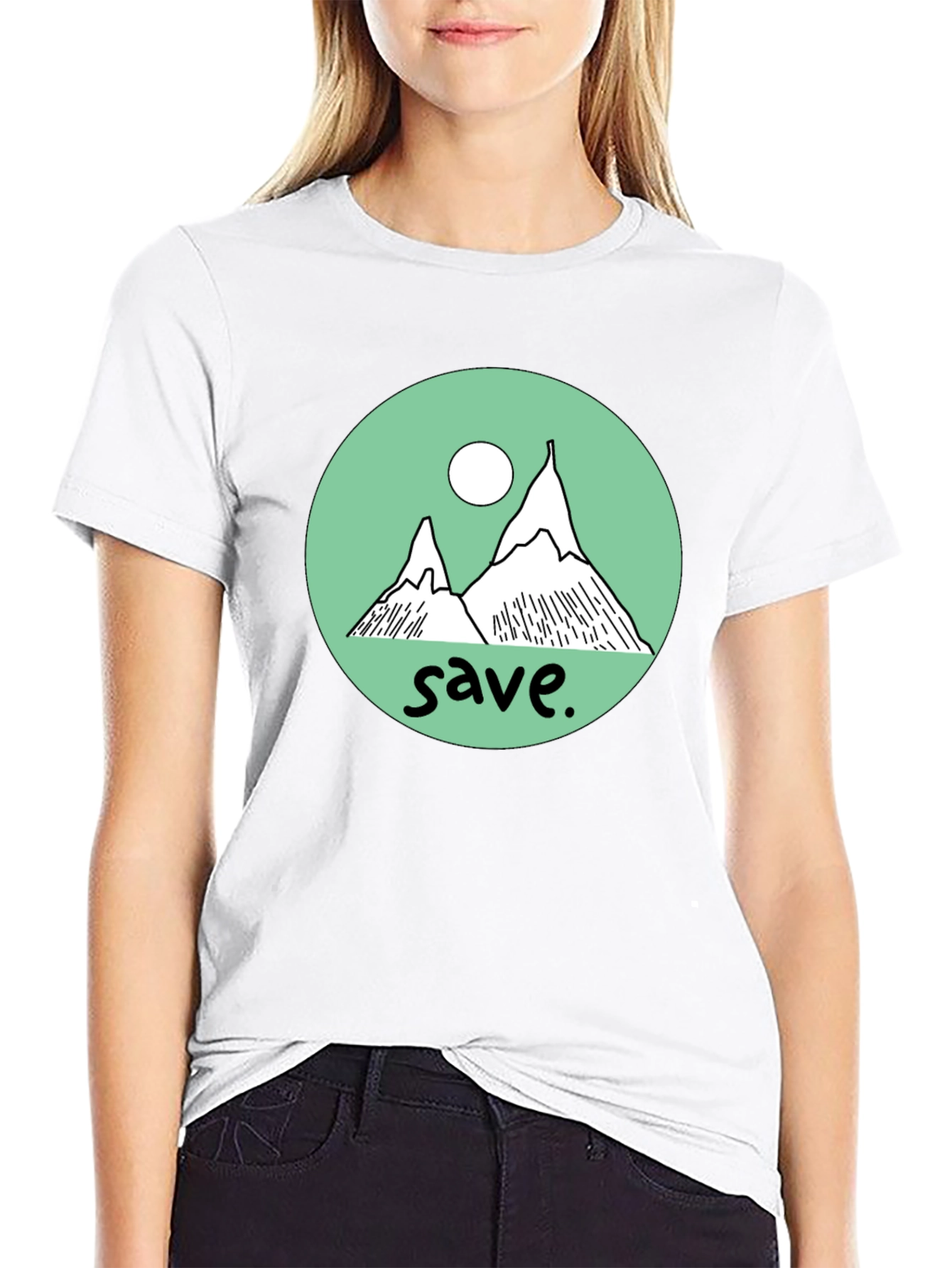 Save the Mountains Graphic Tee - Black
