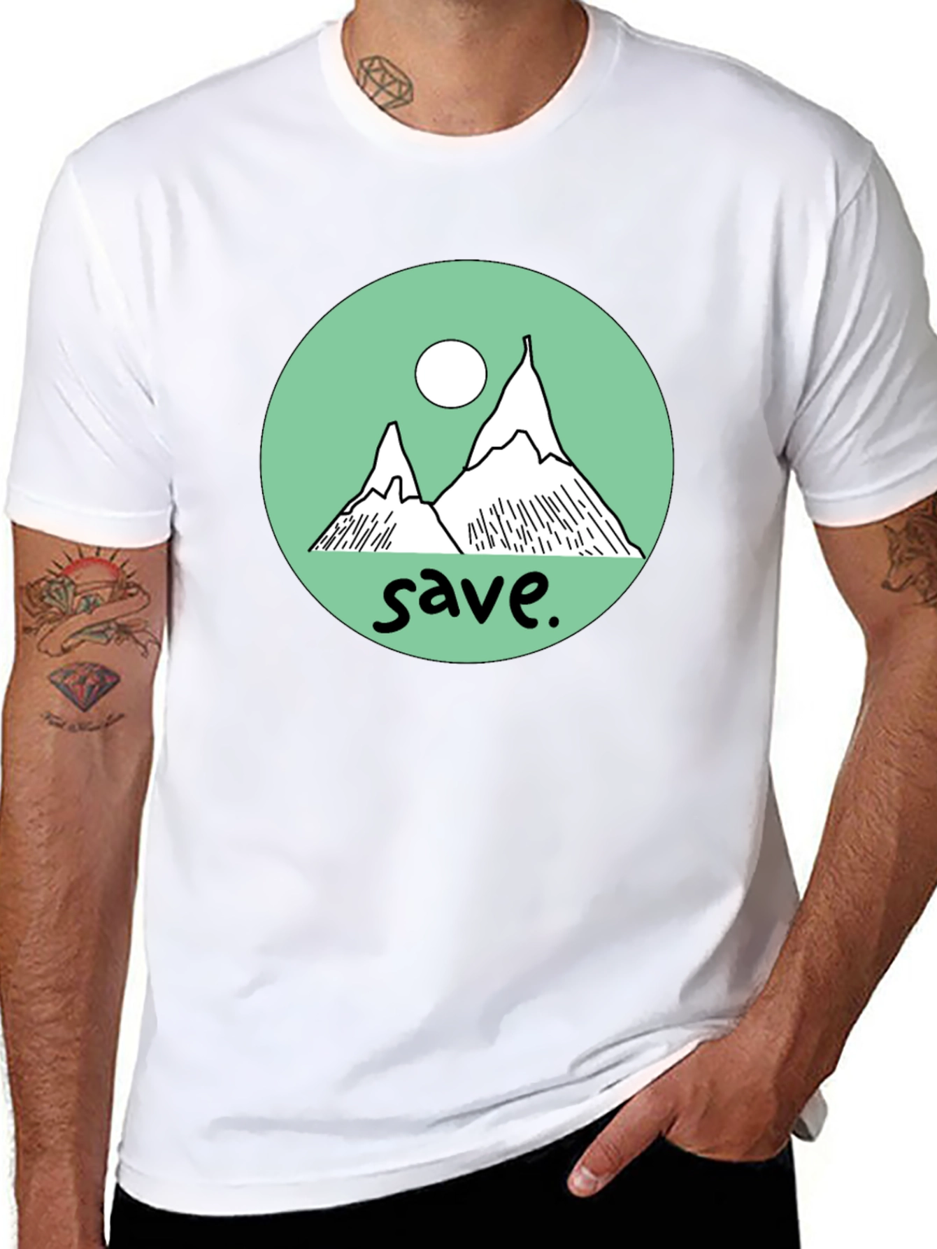 Save the Mountains Graphic Tee - Black