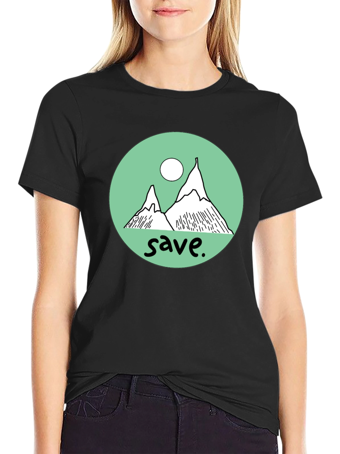 Save the Mountains Graphic Tee - Black
