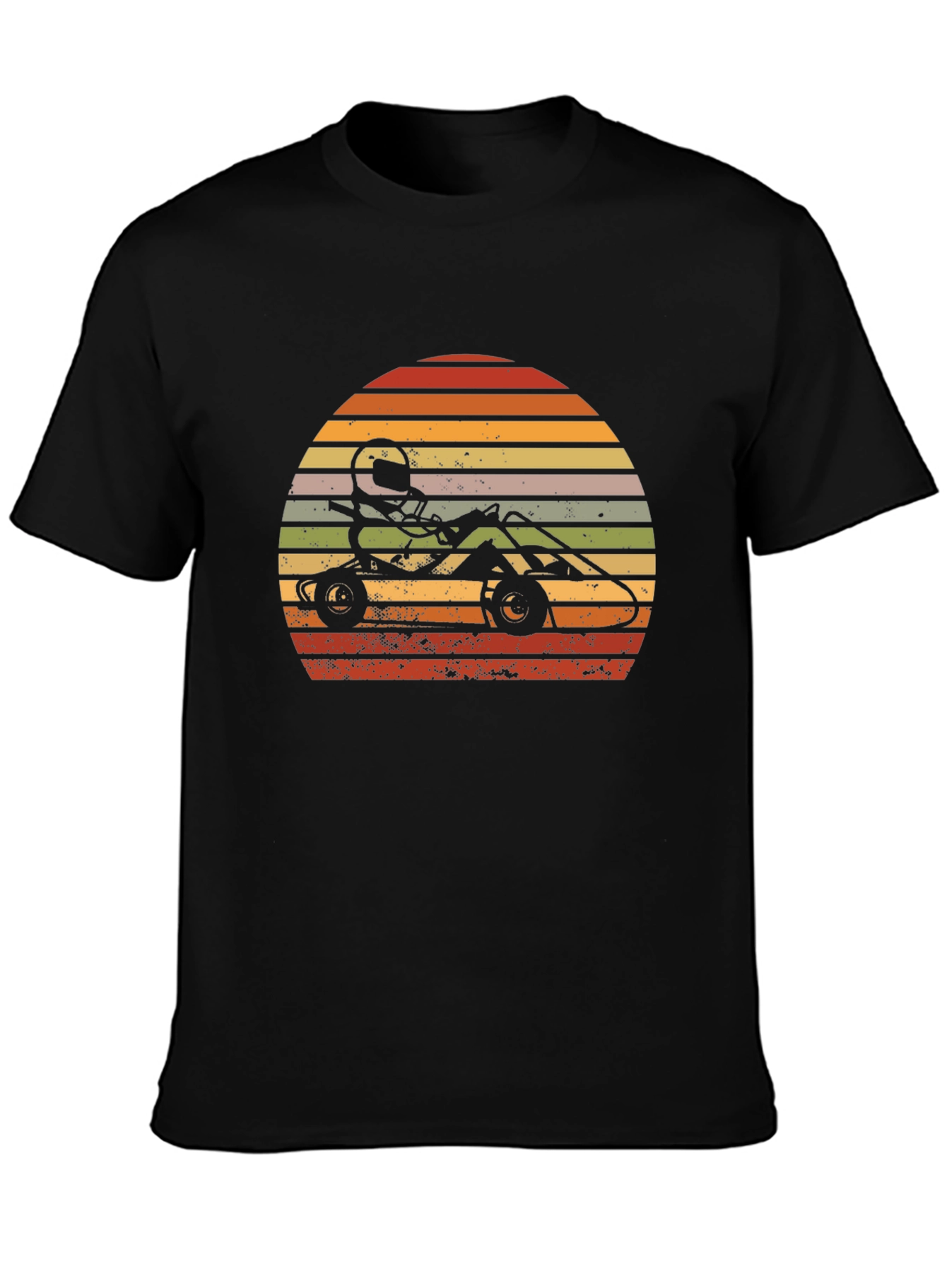 Retro Sunset Go-Karting T-Shirt