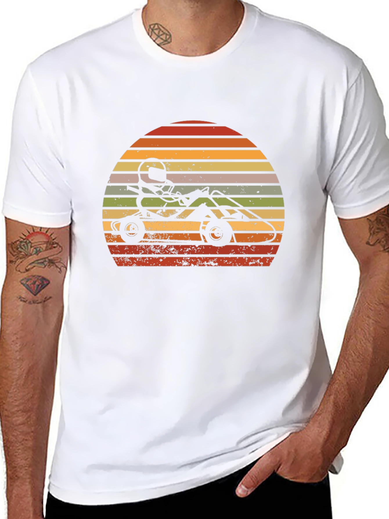 Retro Sunset Go-Karting T-Shirt