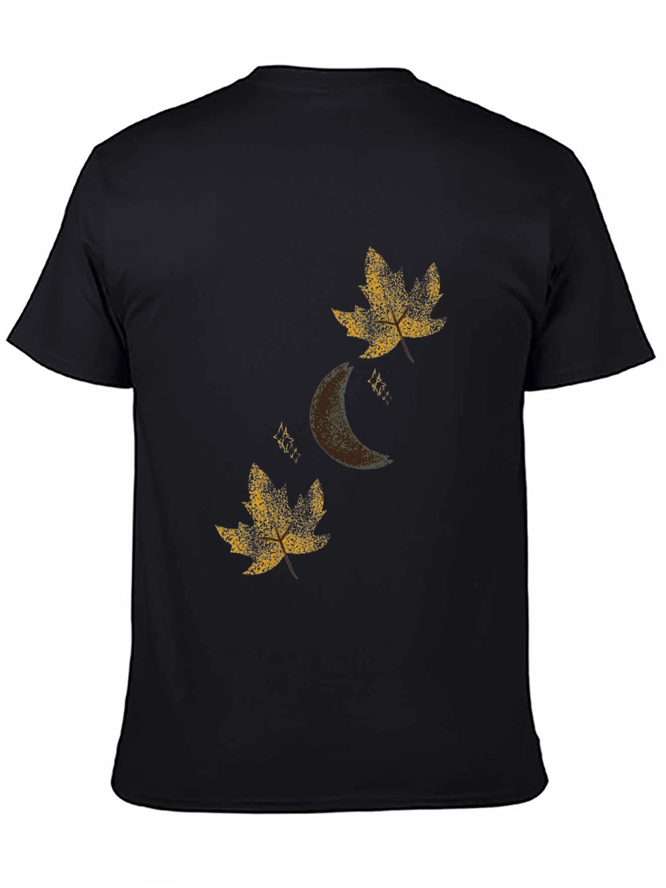 Autumn Moon Black T-Shirt