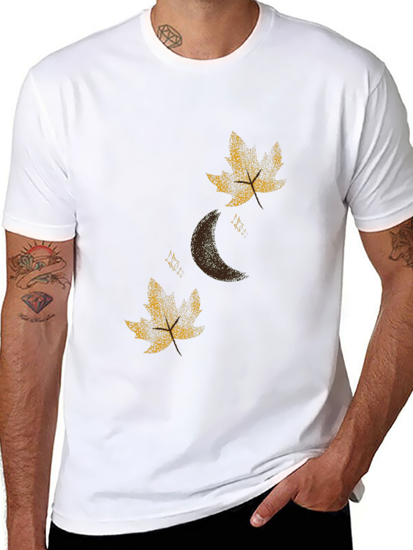 Autumn Moon Black T-Shirt