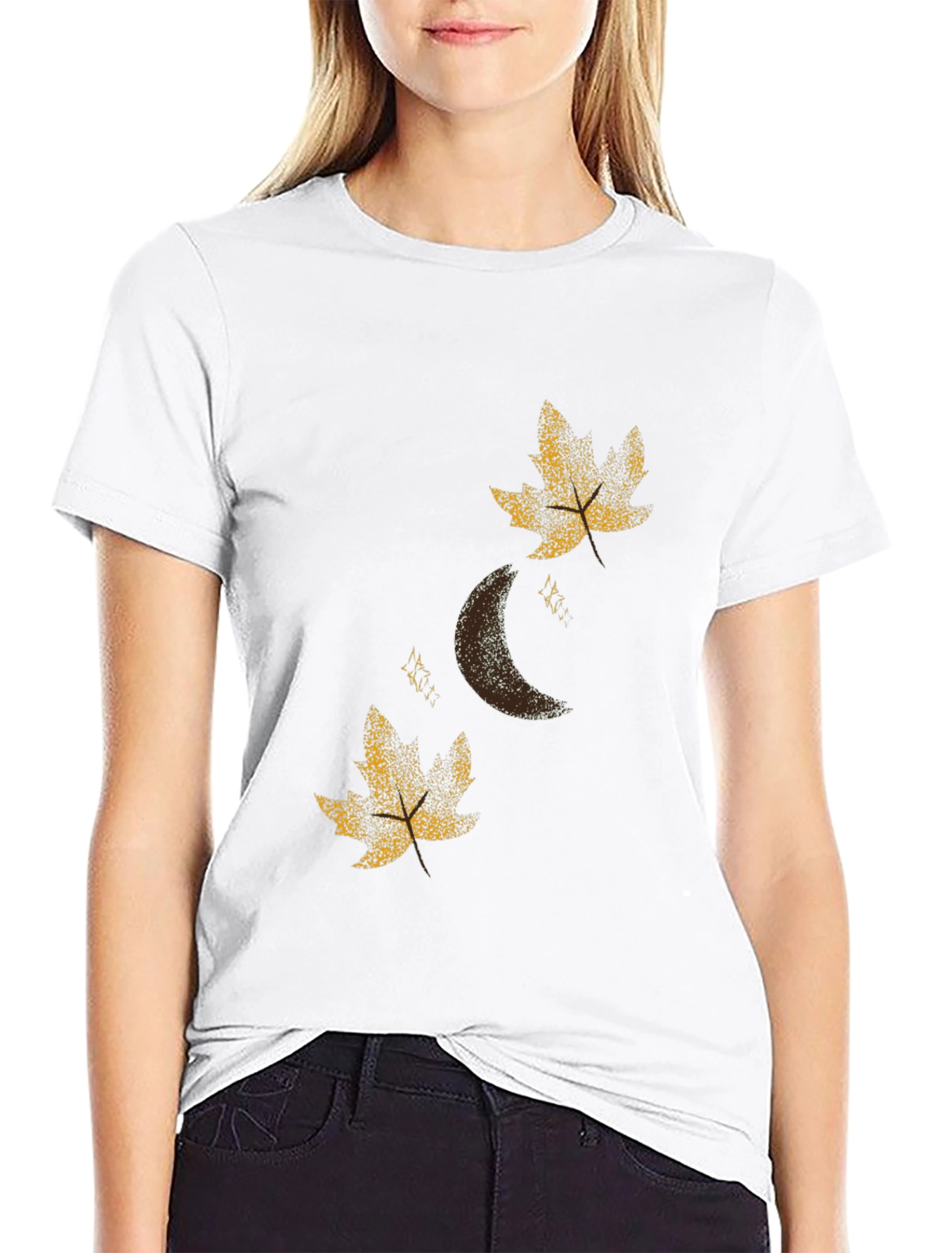 Autumn Moon Black T-Shirt