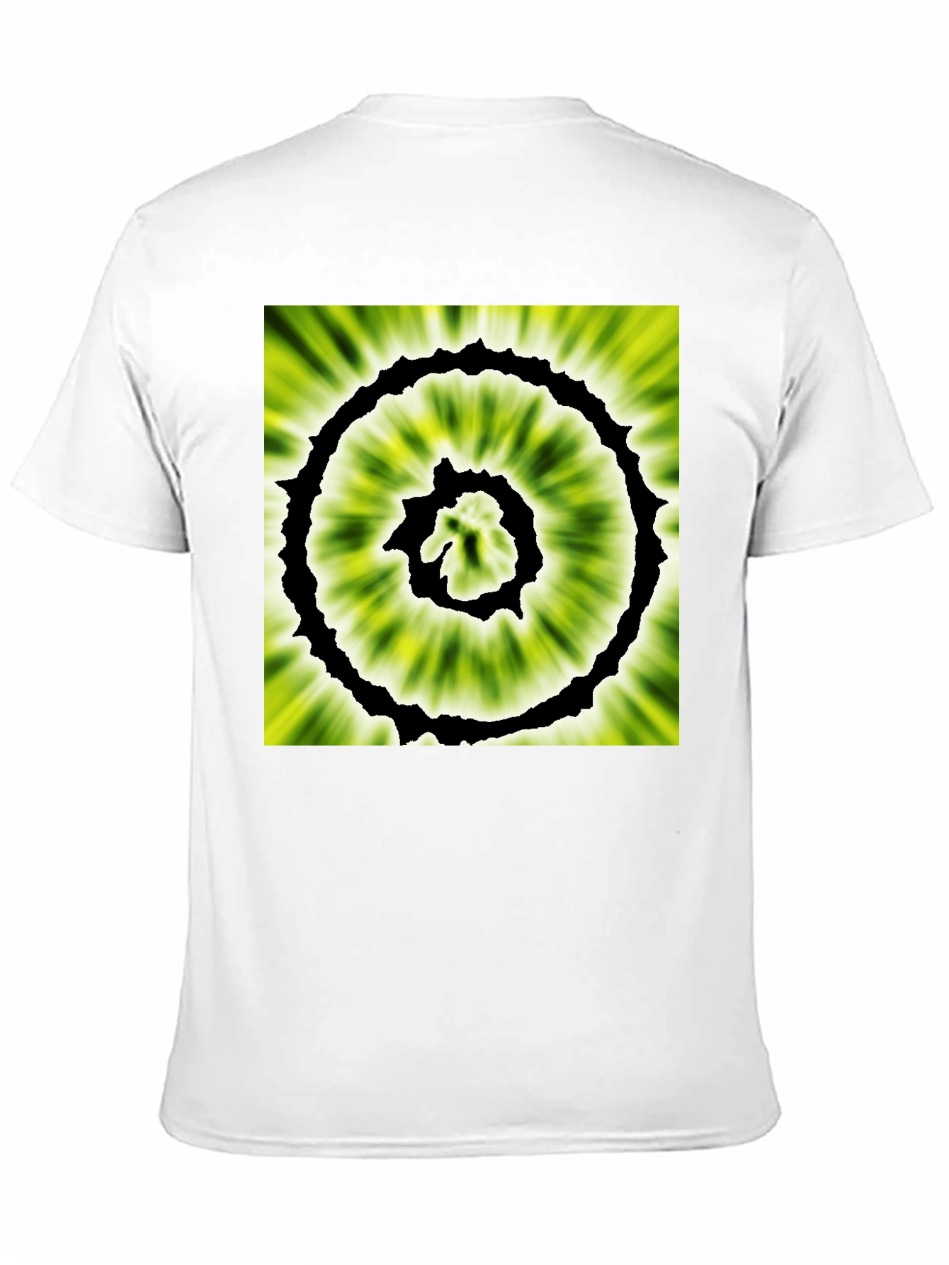 Abstract Spiral Graphic Black T-Shirt