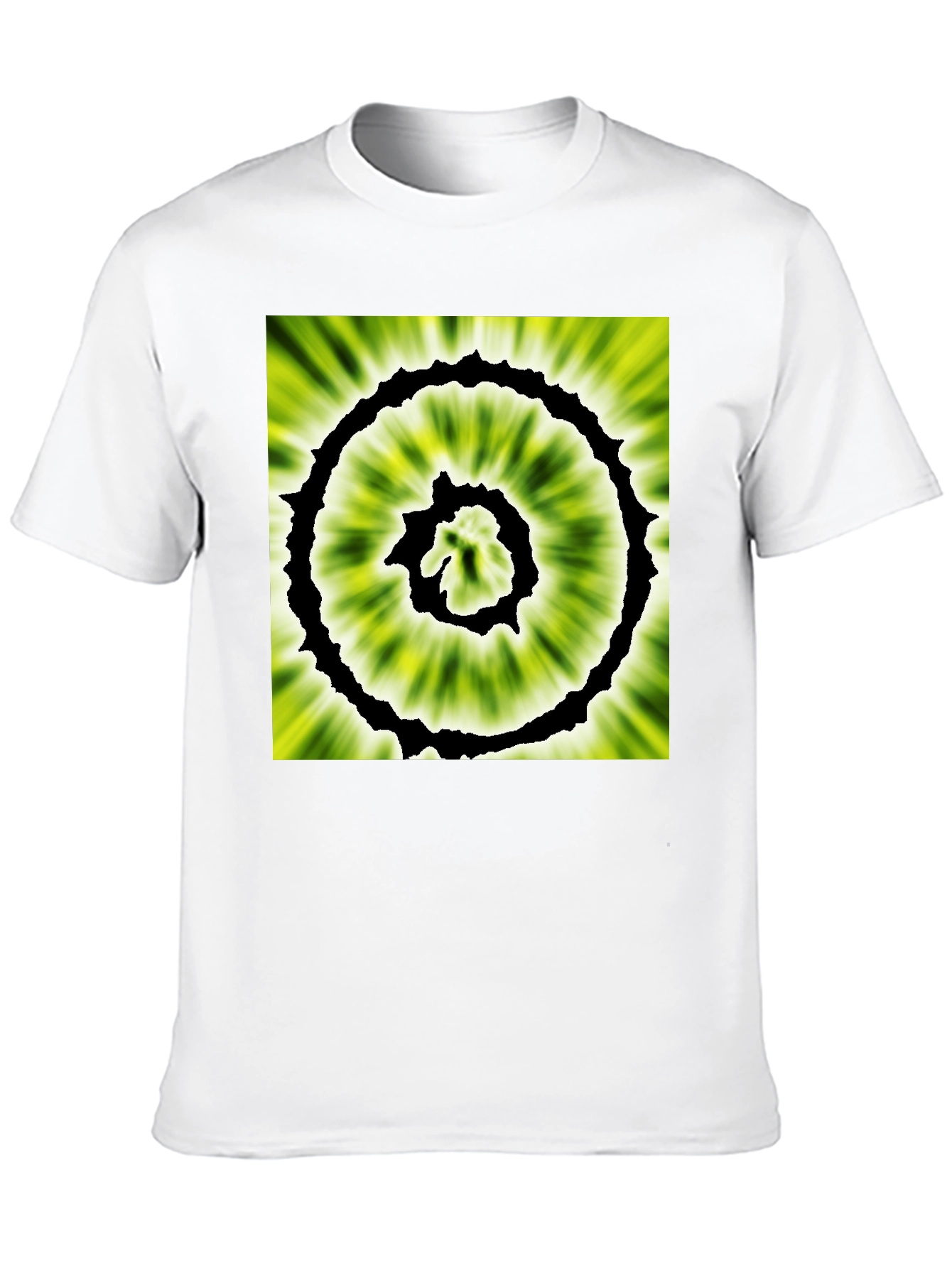 Abstract Spiral Graphic Black T-Shirt