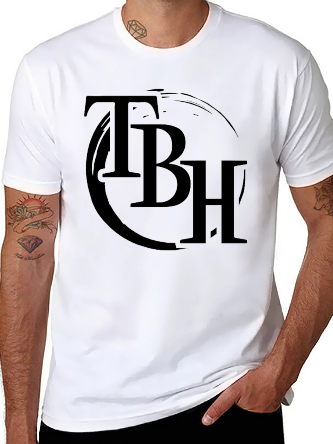 TBH Black Graphic Tee - Casual Style