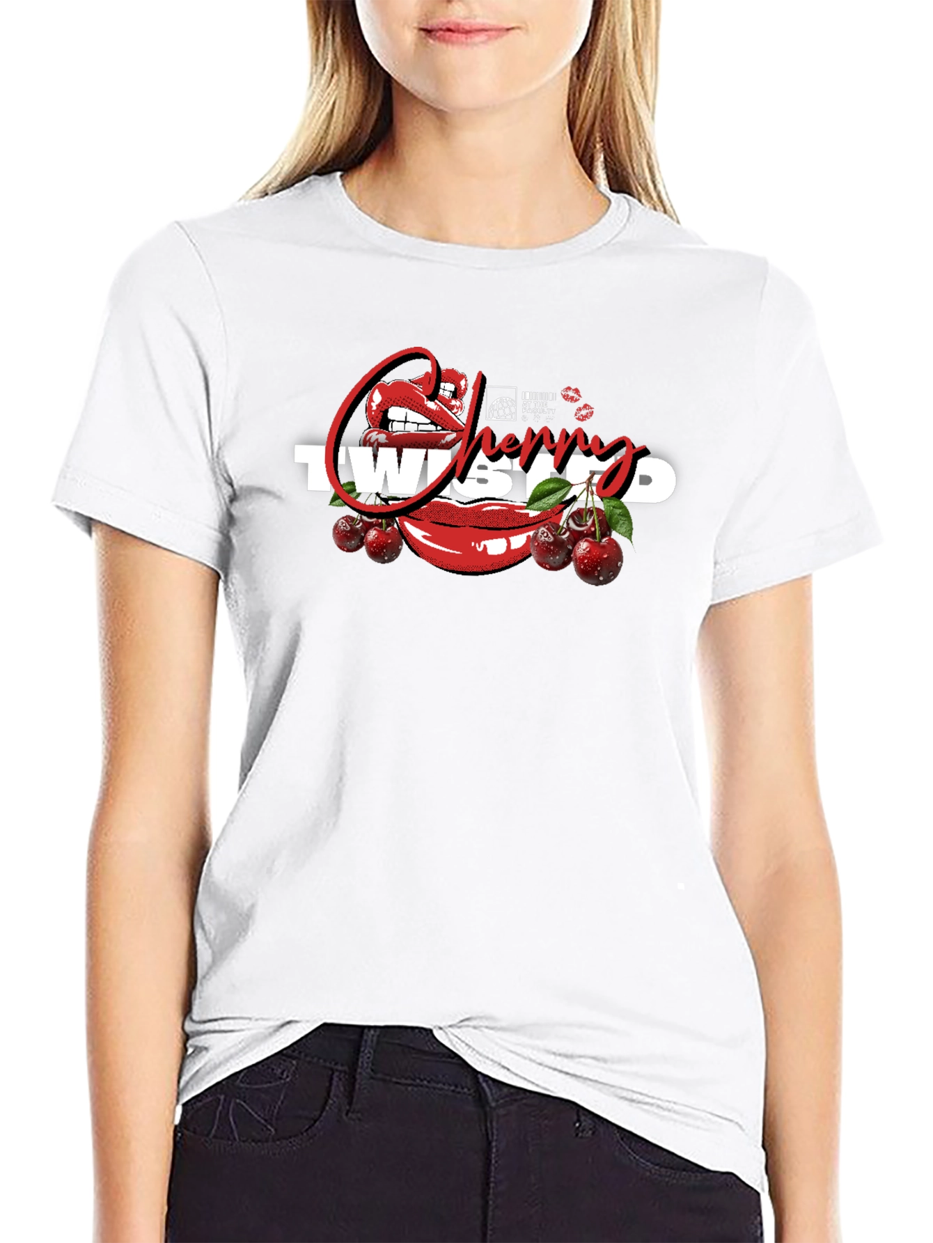 Cherry Twisted Graphic T-Shirt - Unisex Cotton Tee