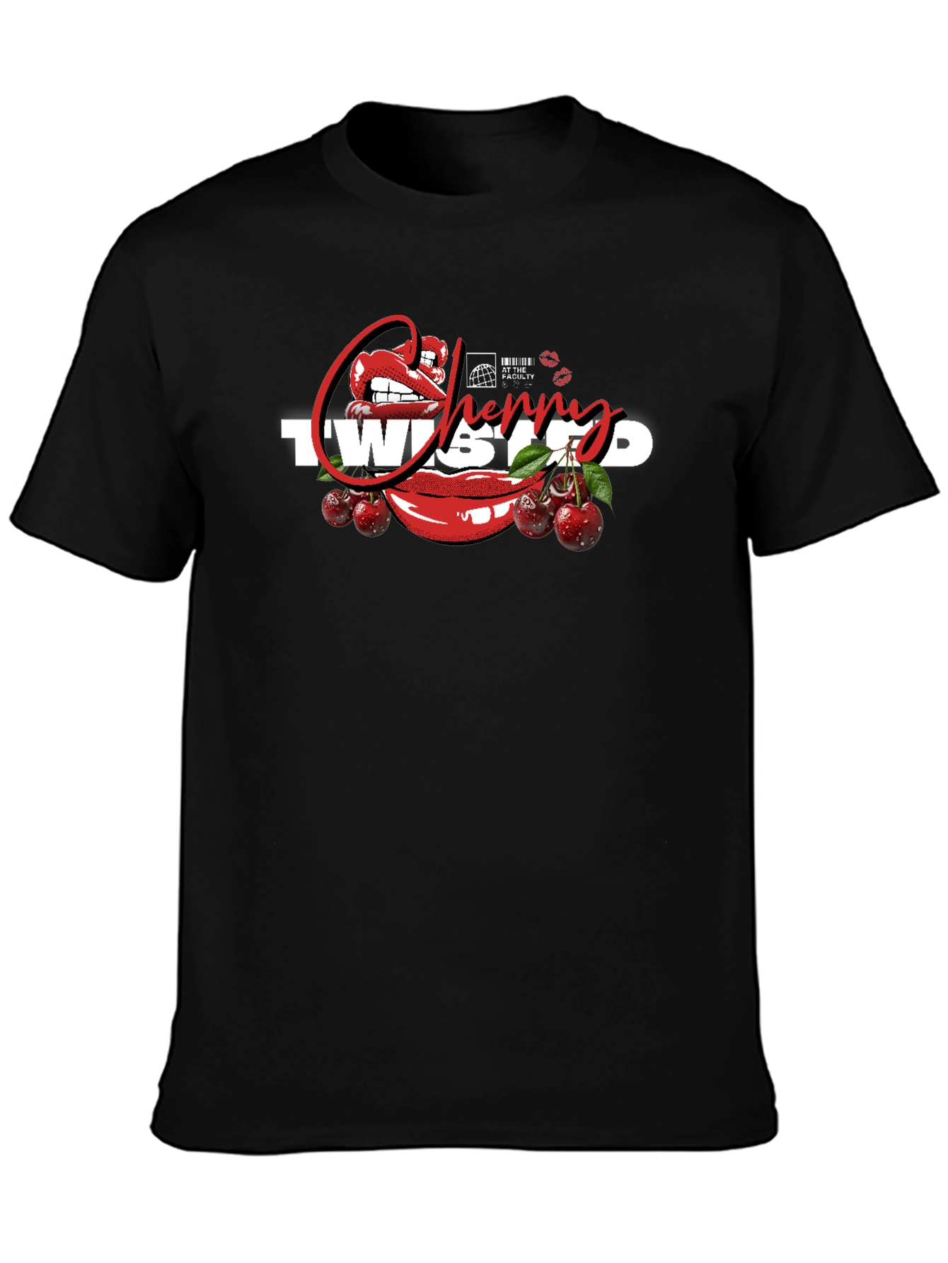 Cherry Twisted Graphic T-Shirt - Unisex Cotton Tee