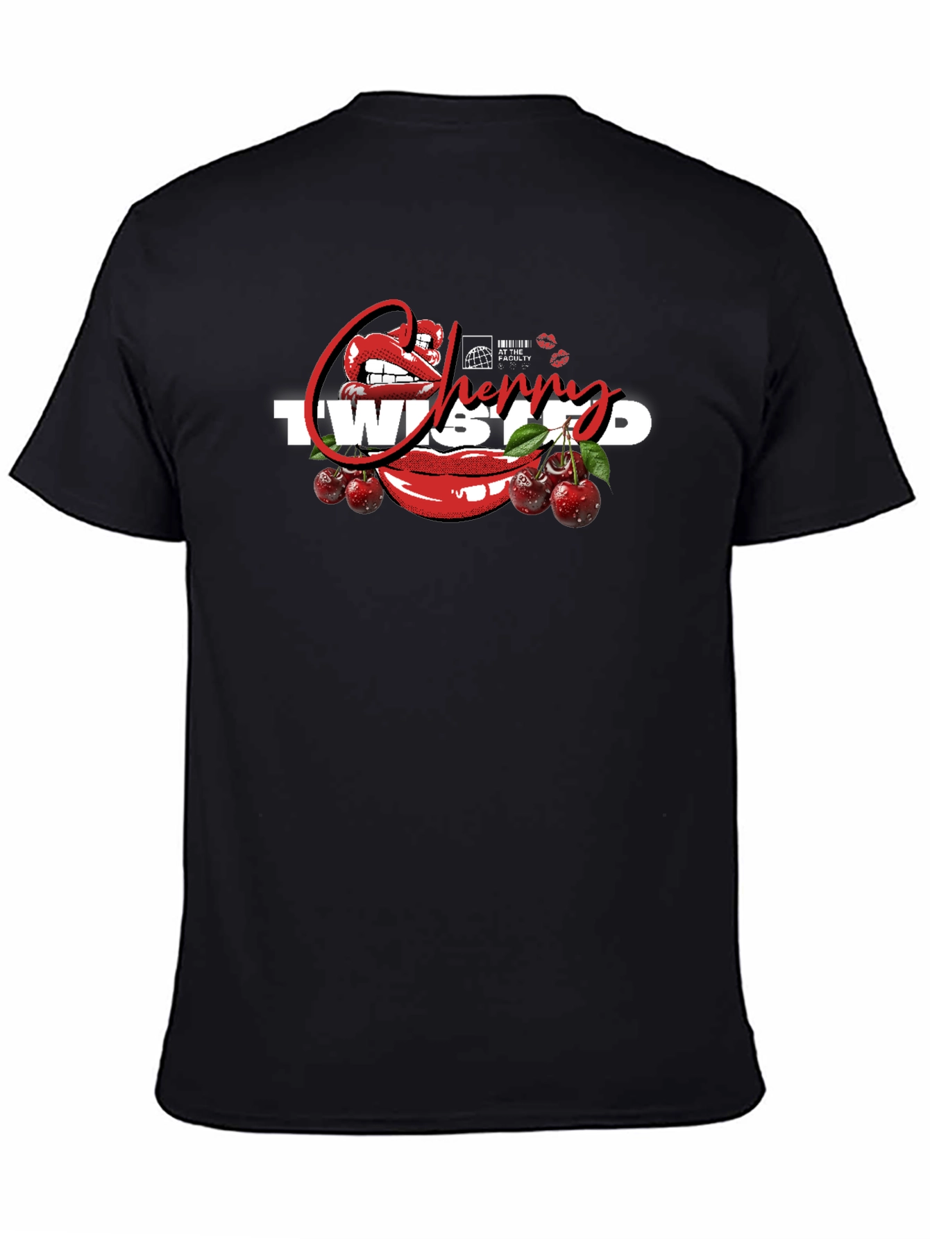 Cherry Twisted Graphic T-Shirt - Unisex Cotton Tee