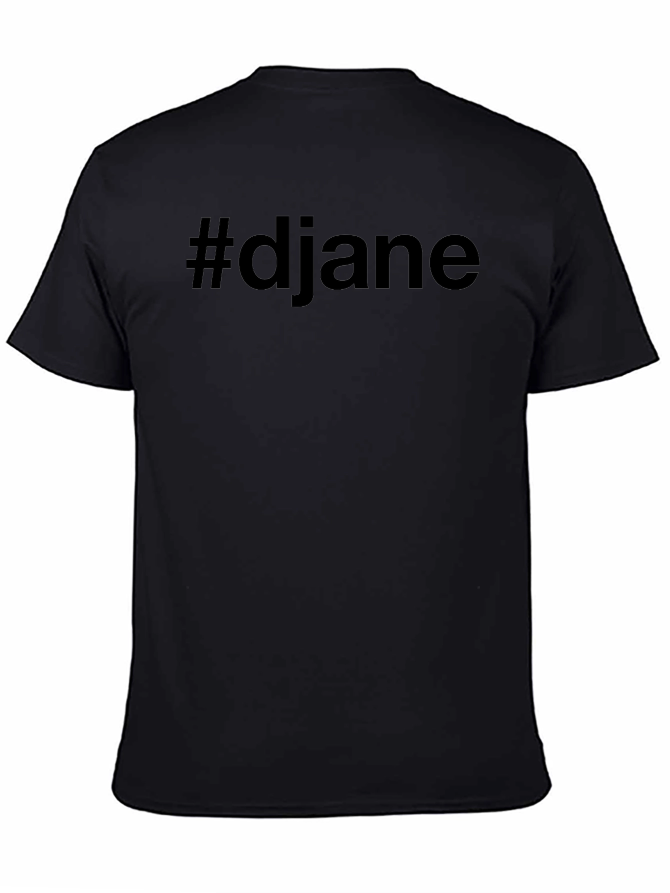 #djane Black Crew Neck T-Shirt - Stylish & Comfy