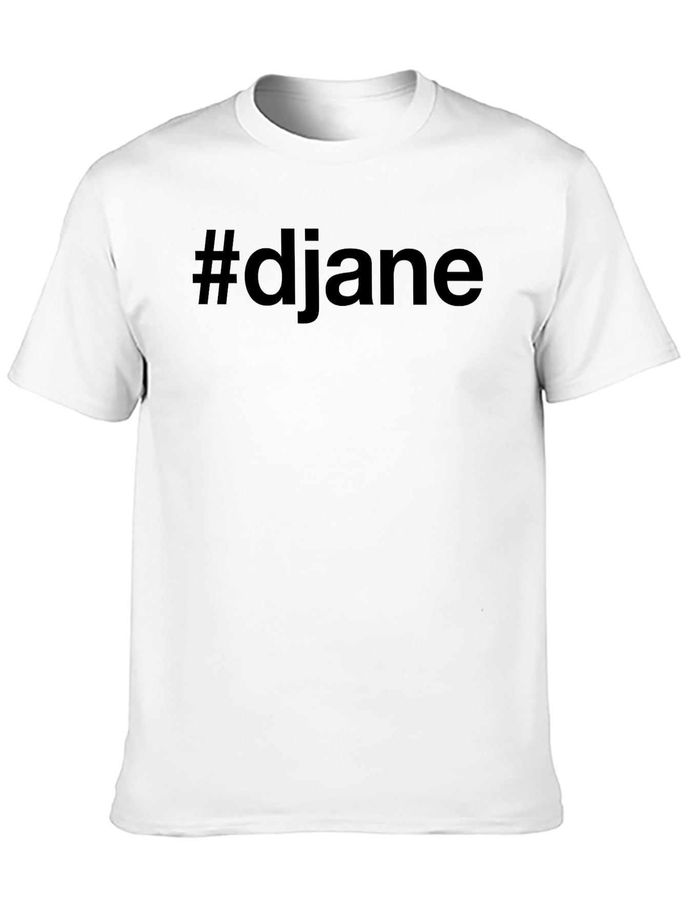 #djane Black Crew Neck T-Shirt - Stylish & Comfy
