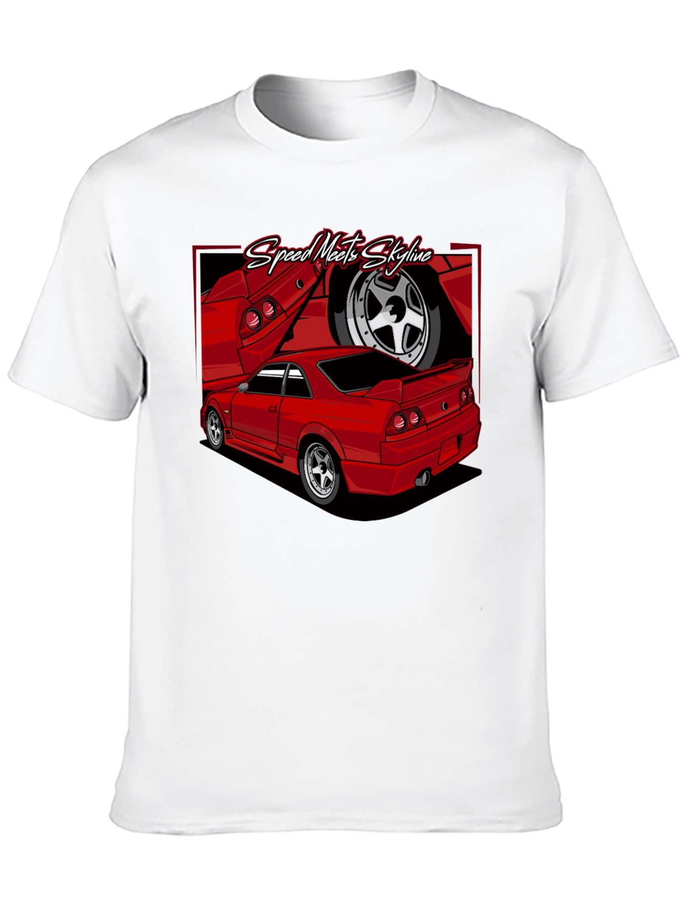 Speed Meets Skyline Graphic T-Shirt