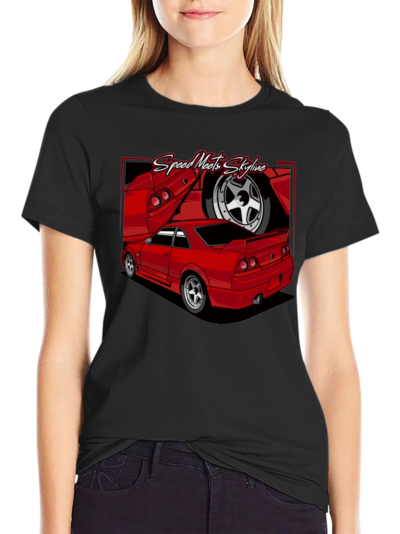 Speed Meets Skyline Graphic T-Shirt