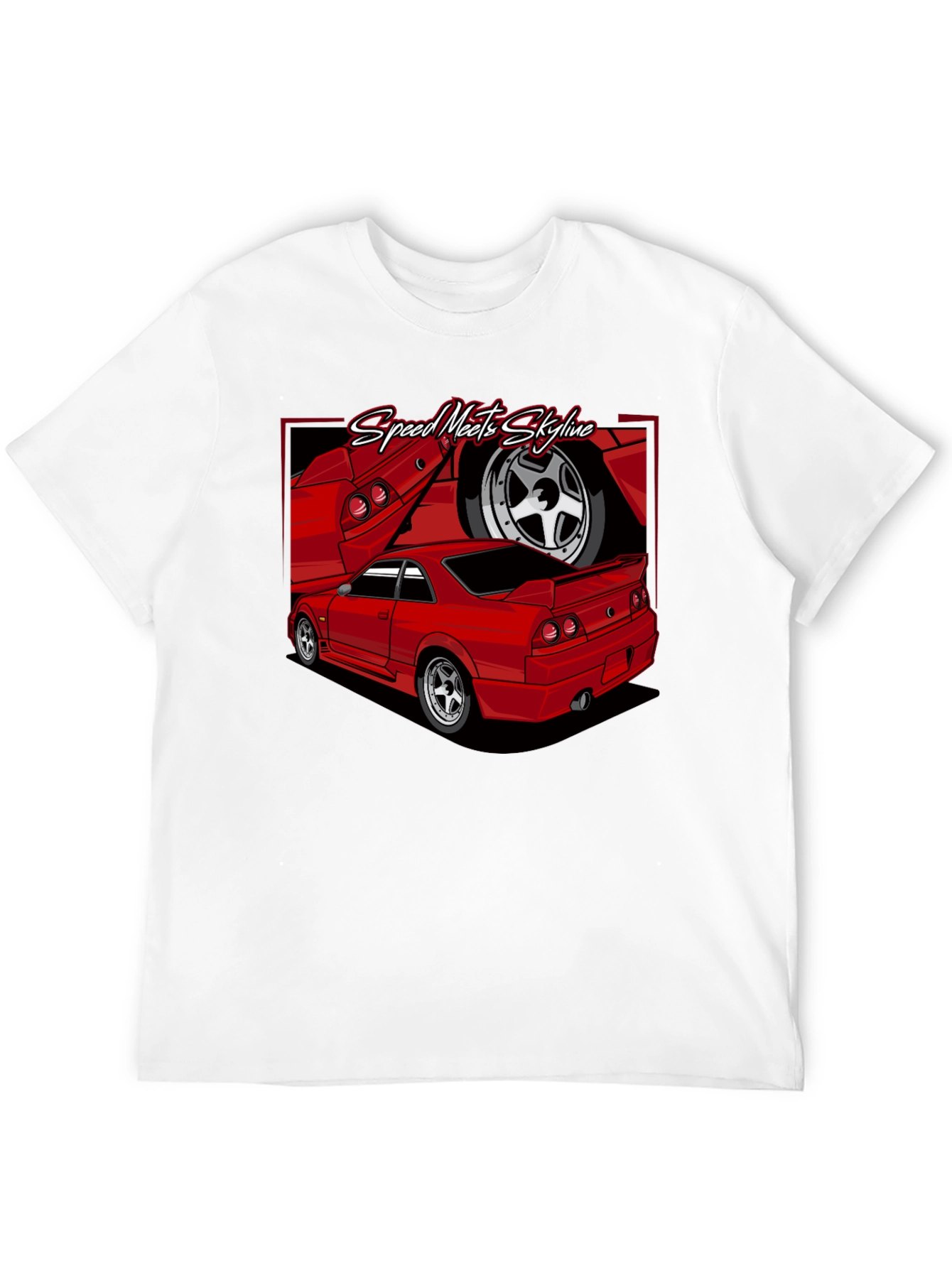 Speed Meets Skyline Graphic T-Shirt