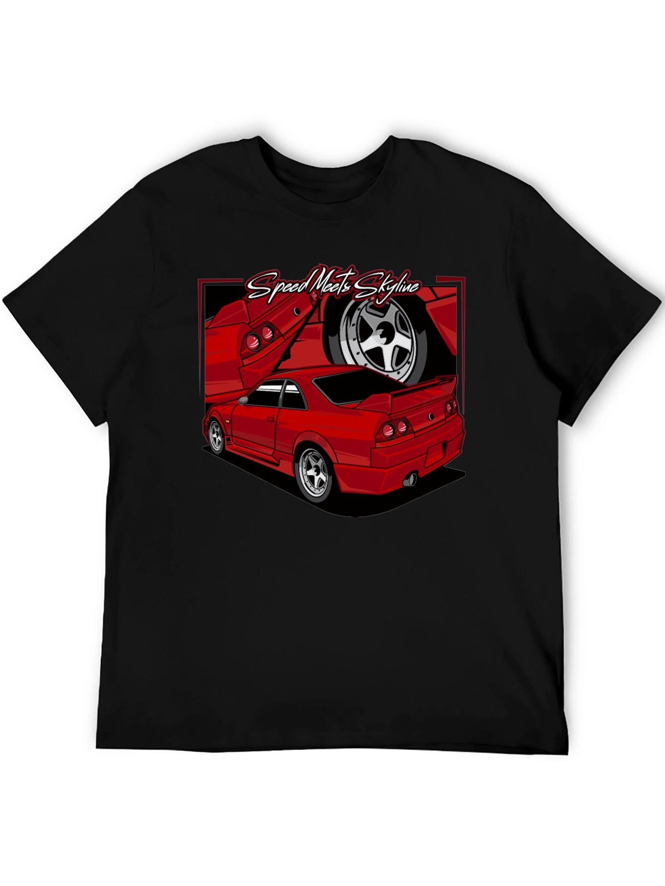 Speed Meets Skyline Graphic T-Shirt