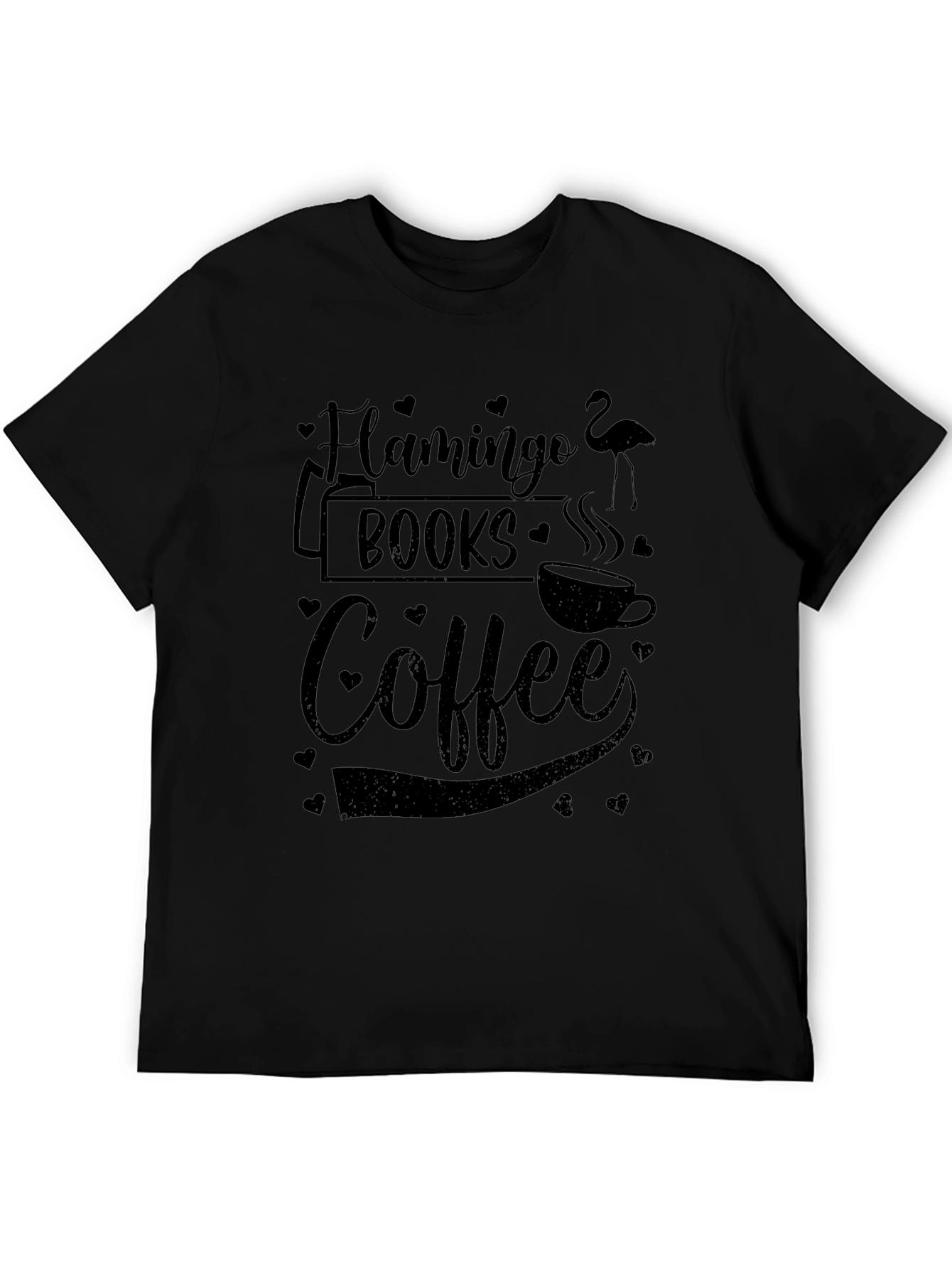 Flamingo Books Coffee Graphic Tee - Black