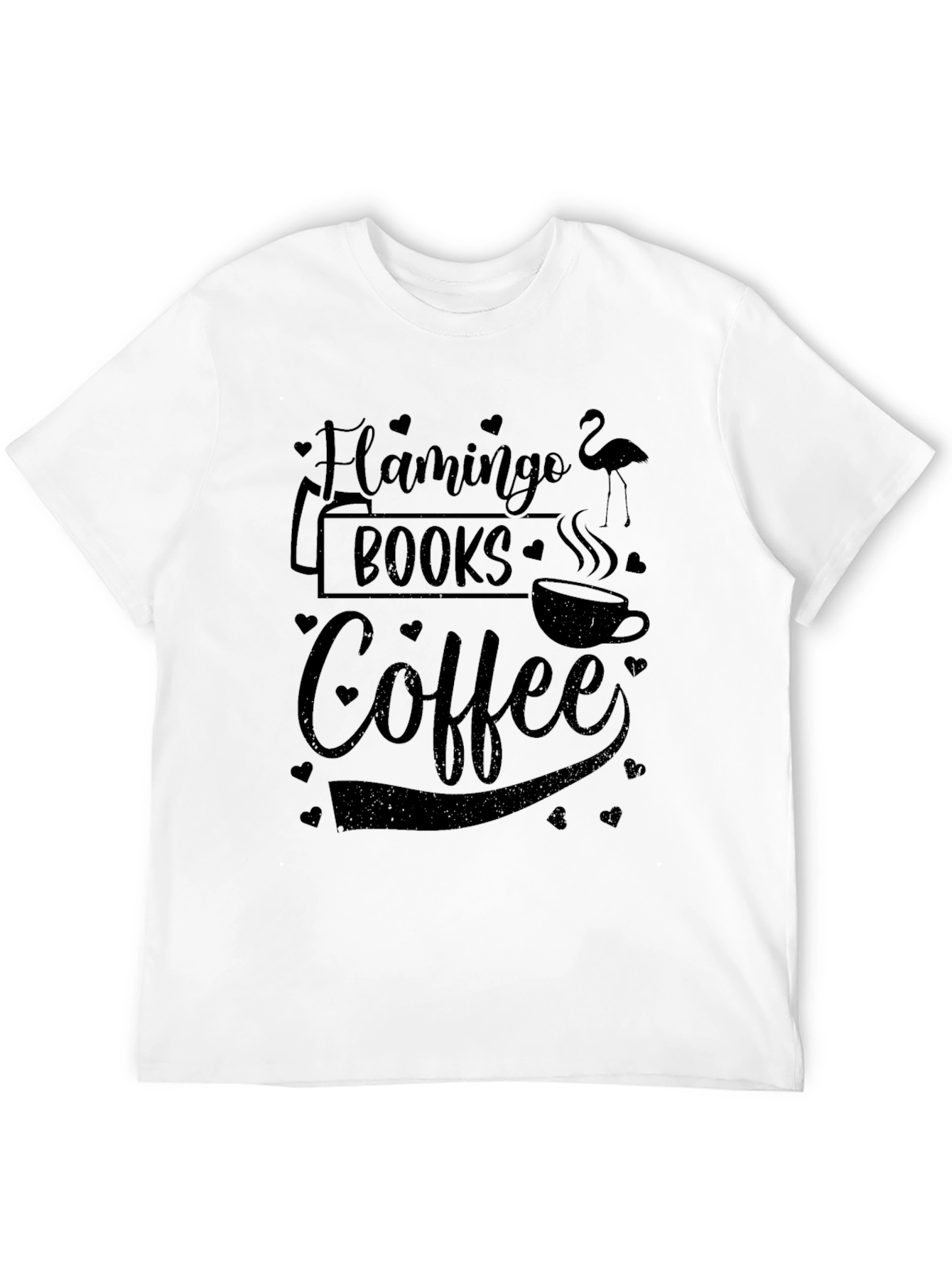 Flamingo Books Coffee Graphic Tee - Black