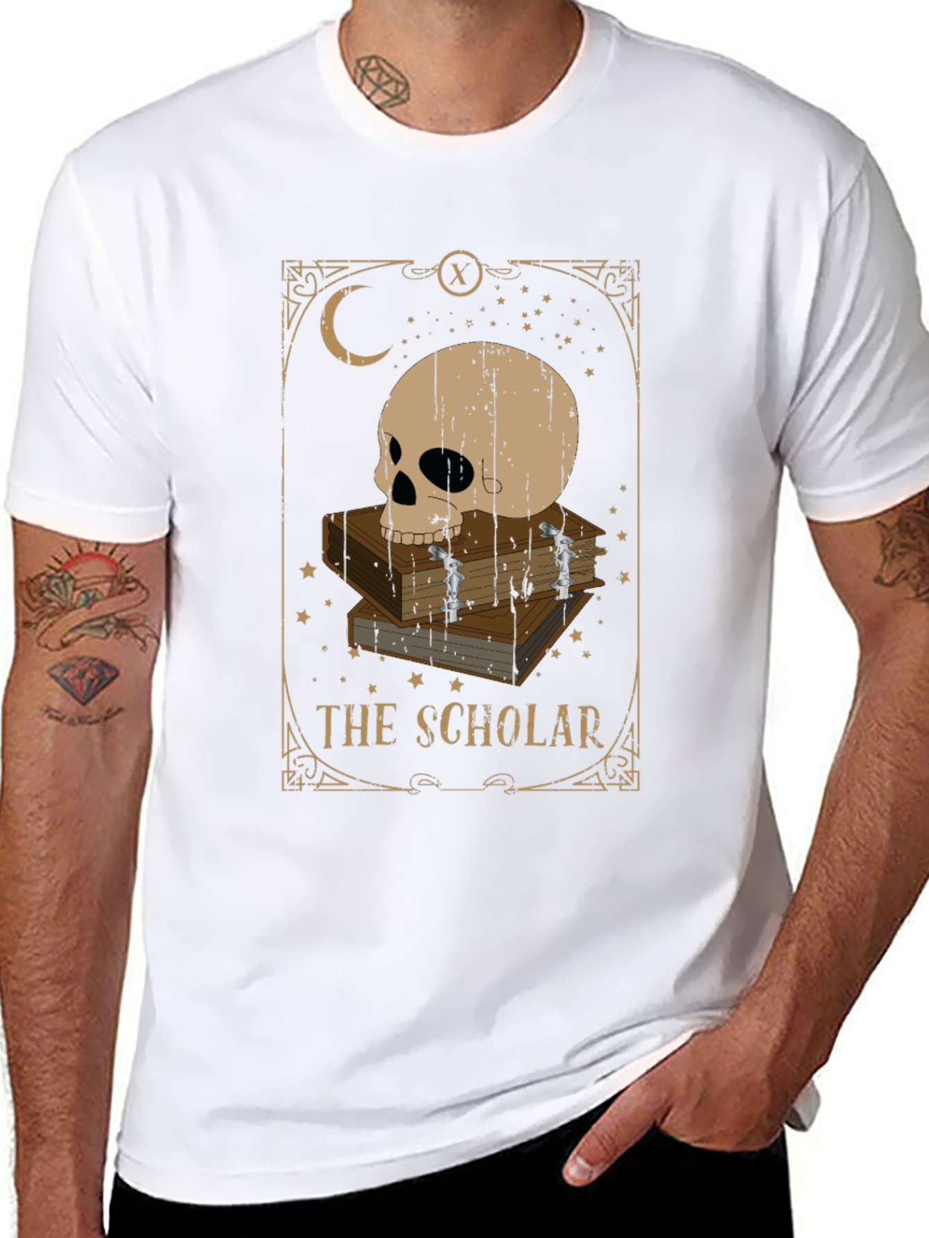 The Scholar Tarot Card Graphic T-Shirt