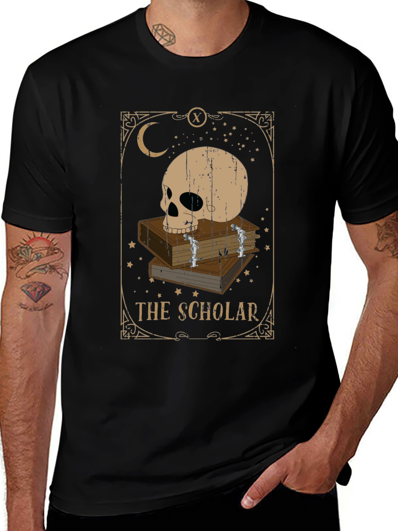 The Scholar Tarot Card Graphic T-Shirt
